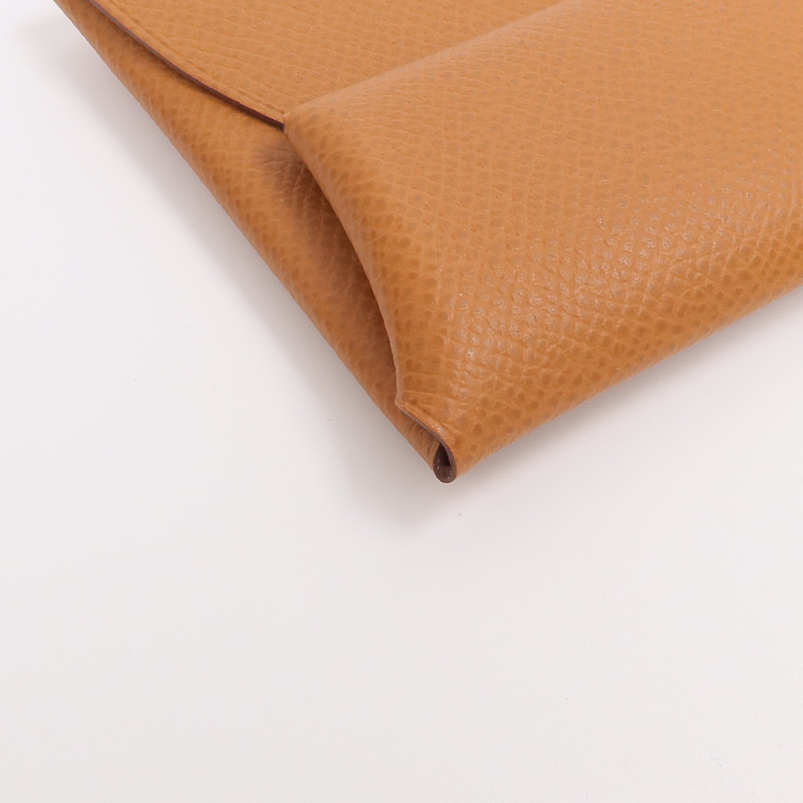 HERMES Epsom皮革Bastia零錢包Gold