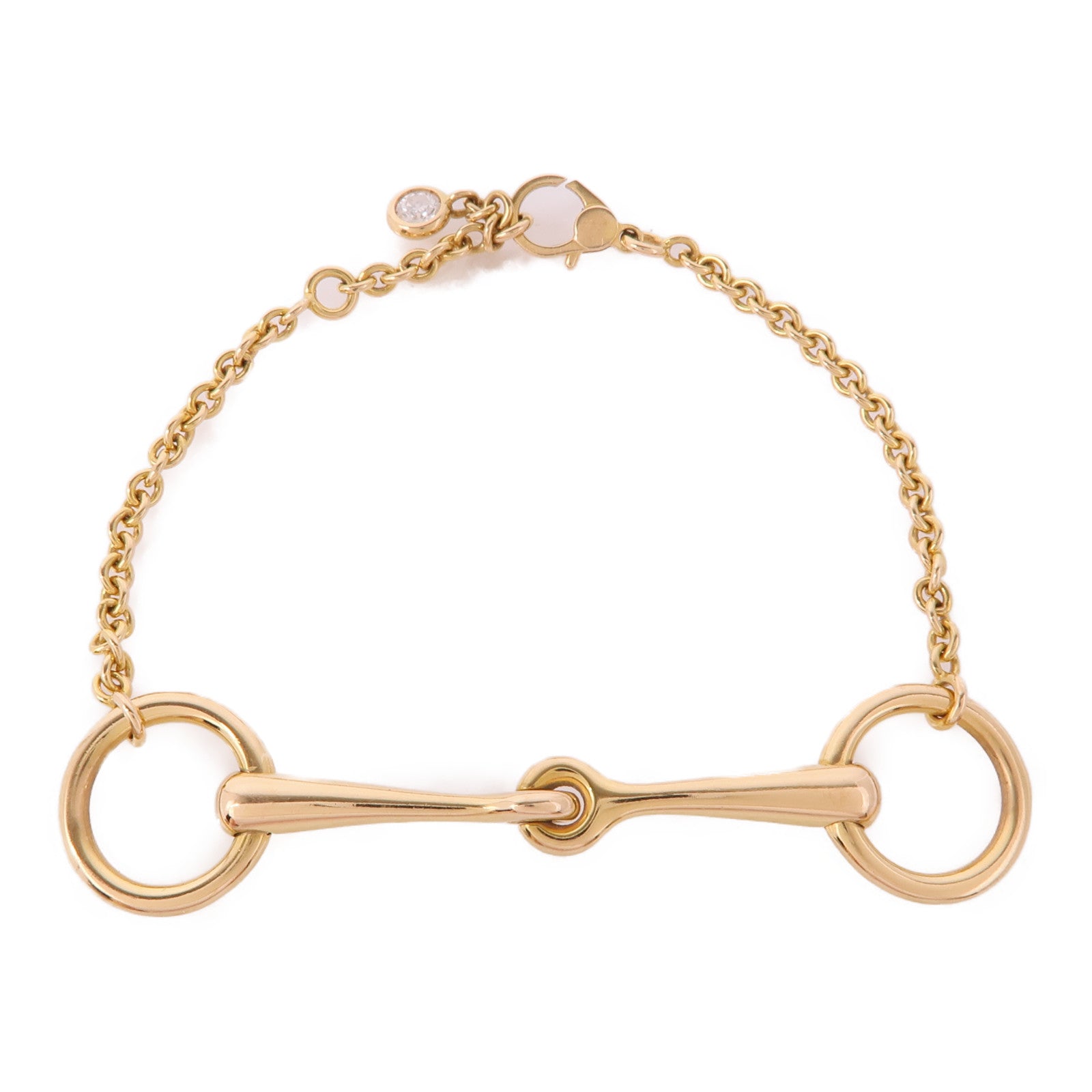 HERMES 18K黃金Filet D'or Bracelet鑽石手鏈