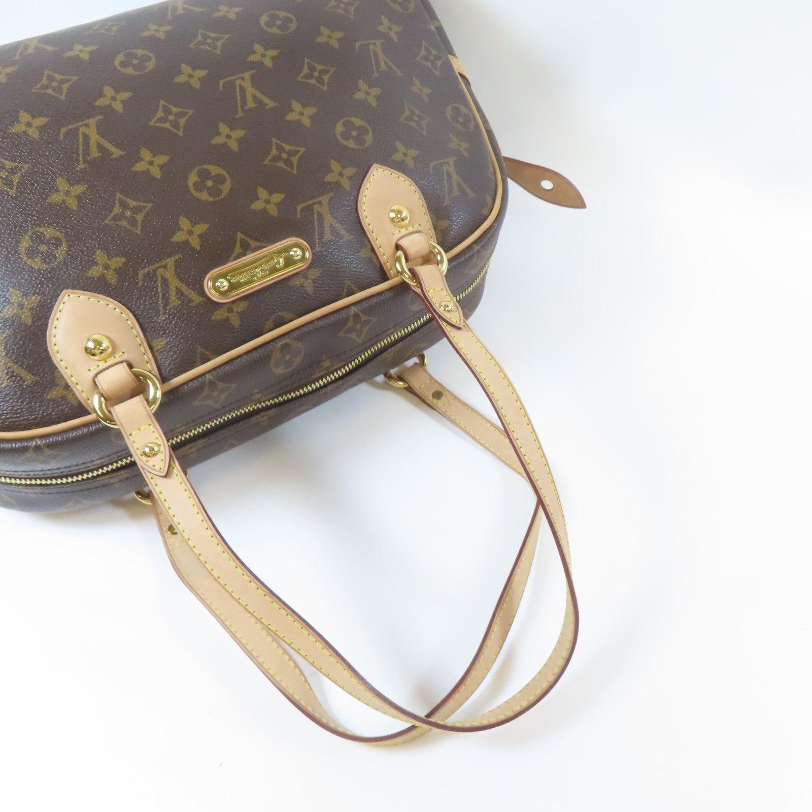 LOUIS VUITTON 【激減優惠】Monogram Montorgueil PM金扣手挽袋啡色