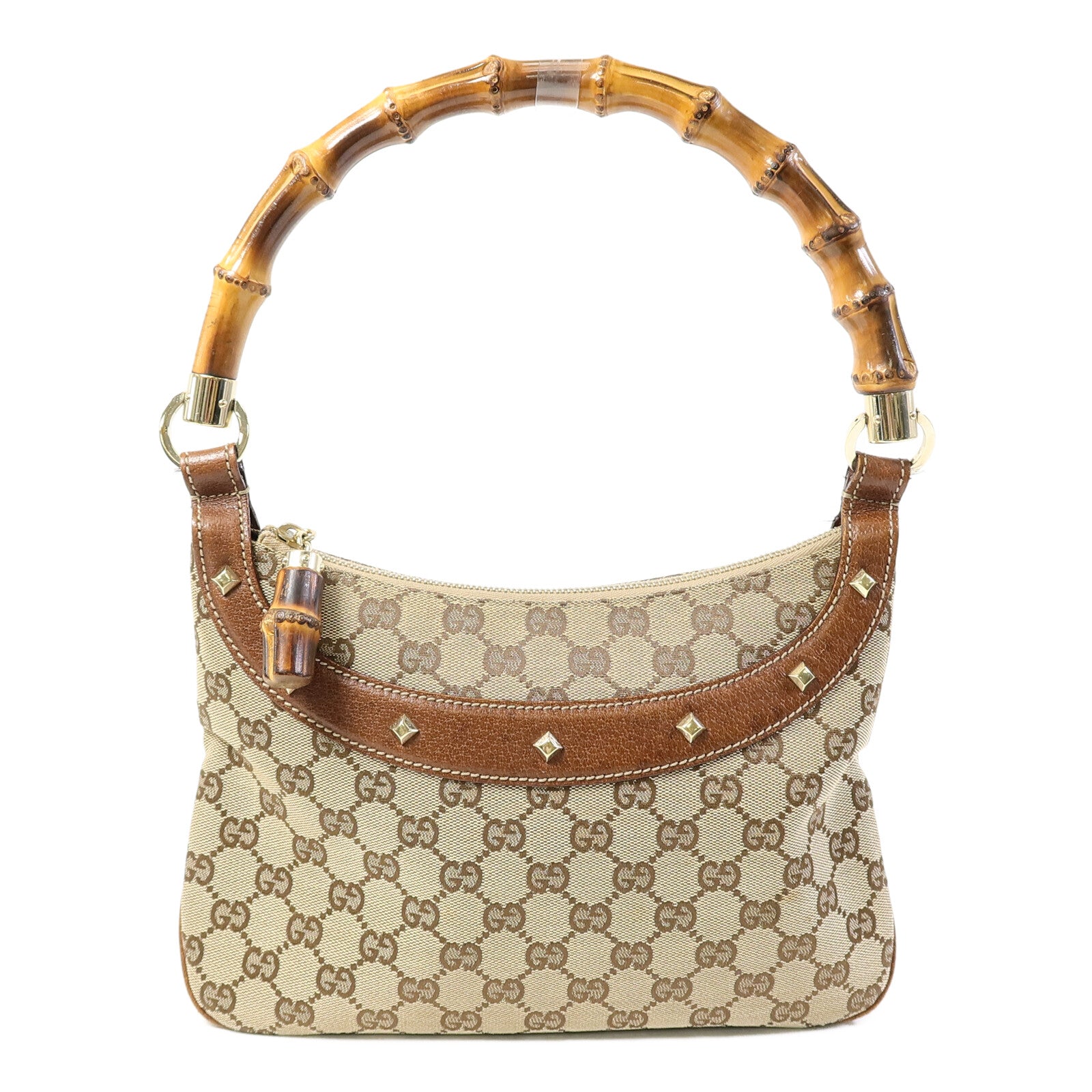 GUCCI GG帆布Bamboo Hand Bag手挽袋