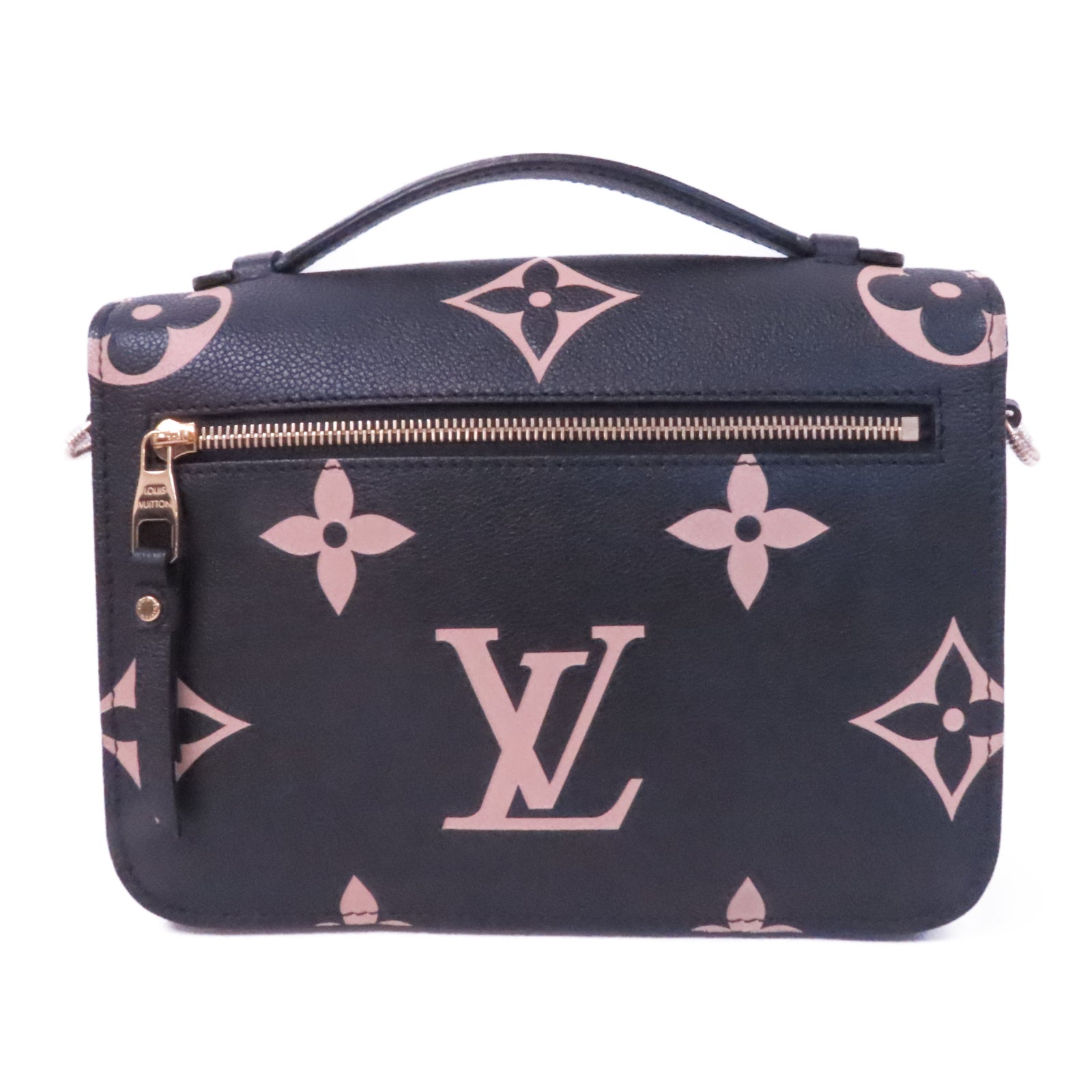 LOUIS VUITTON Monogram Empreinte Pochette Metis金扣手挽肩背两用袋黑色