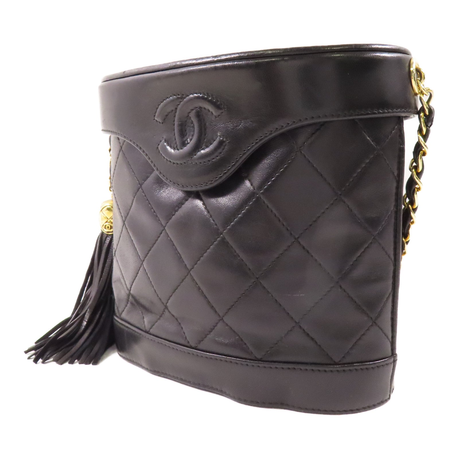 CHANEL 【激減優惠】羊皮皮革Vintage Shoulder金扣鏈帶肩背袋