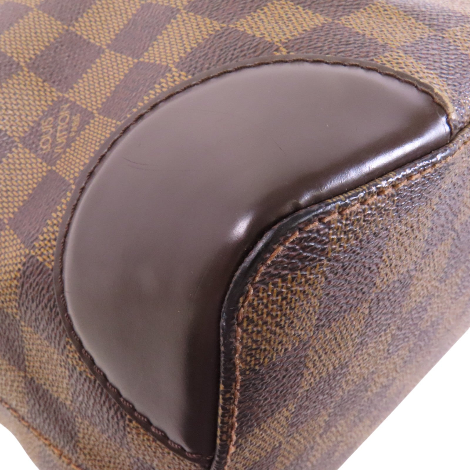 LOUIS VUITTON Damier Ebene Hampstead MM金扣肩背袋