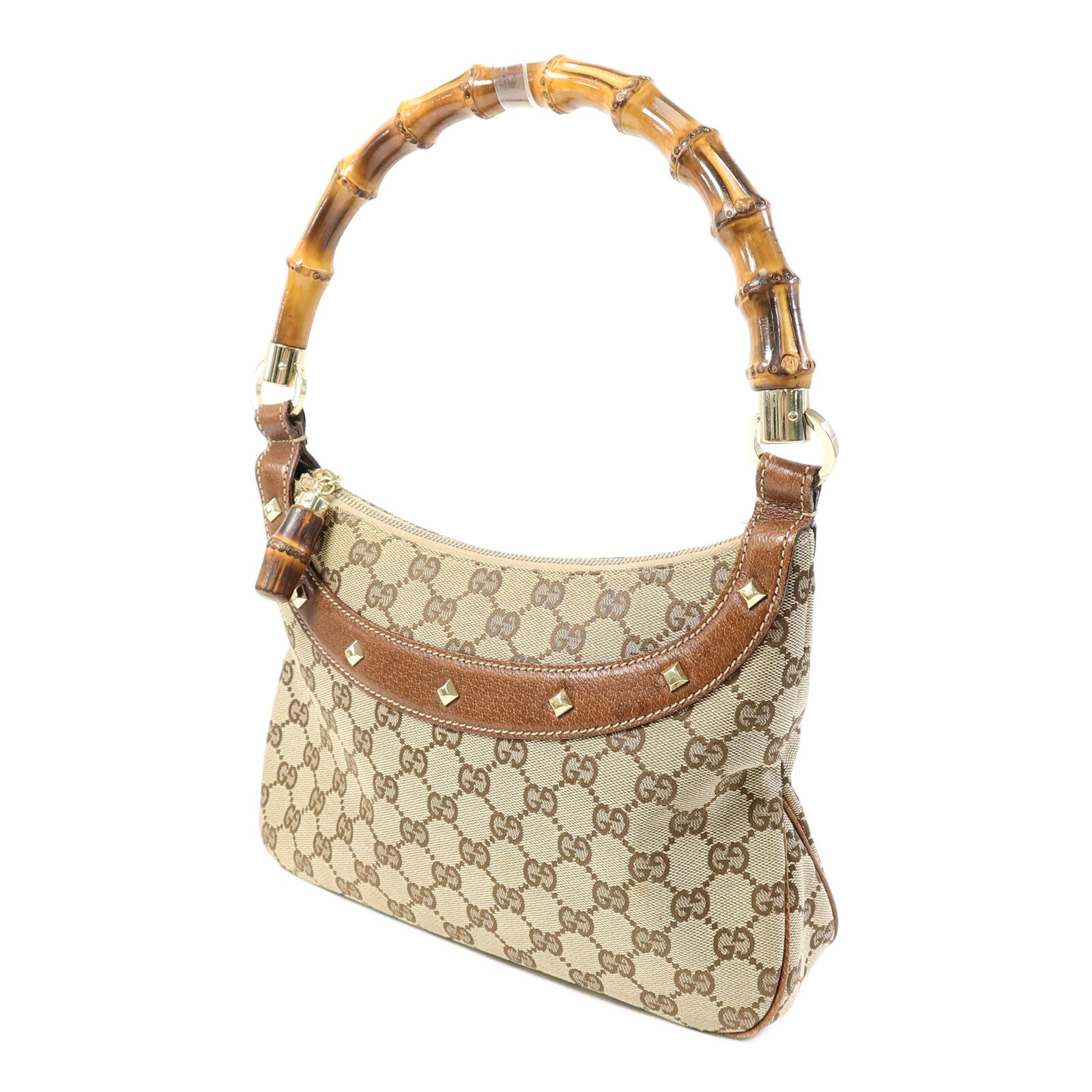 GUCCI GG帆布Bamboo Hand Bag手挽袋