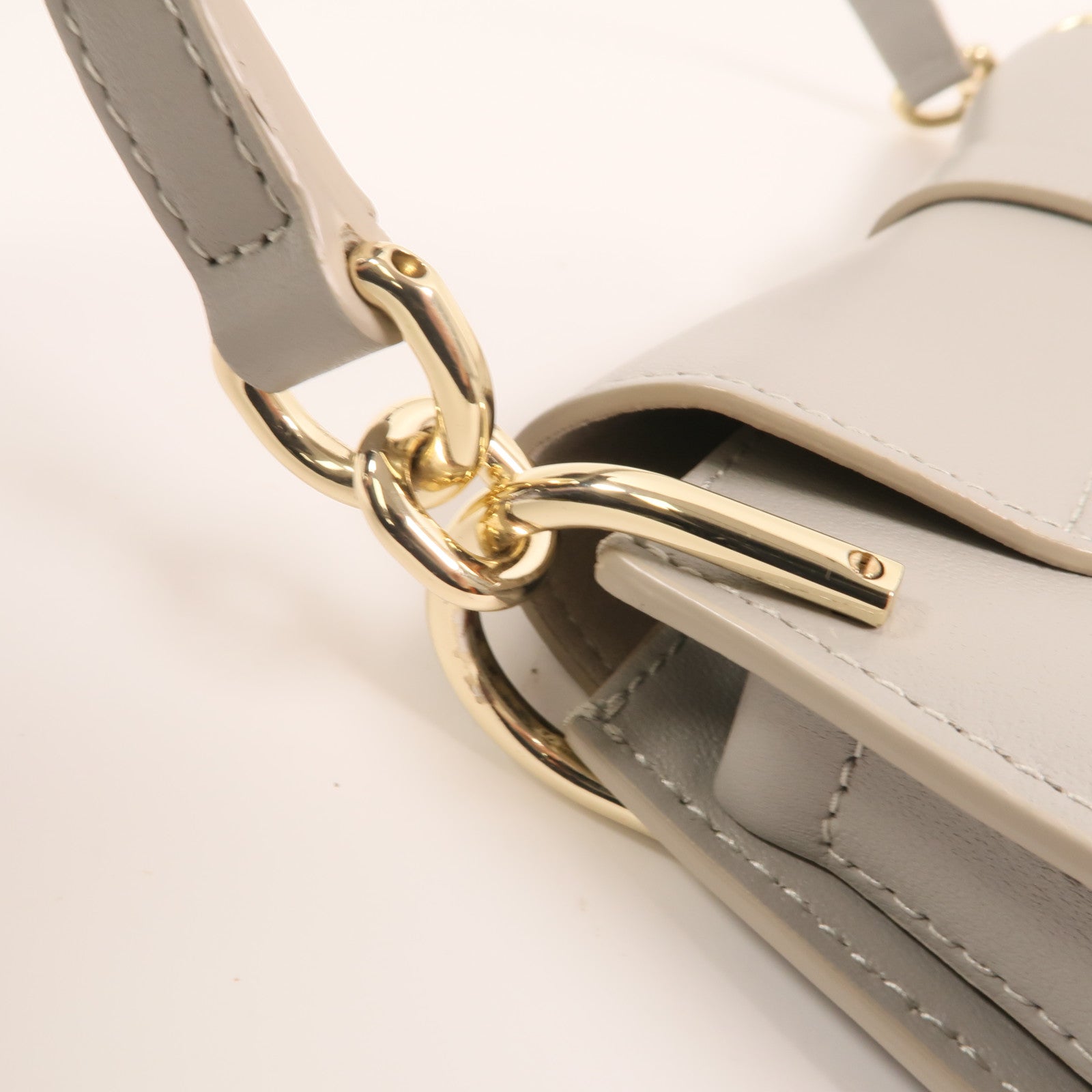 Furla 皮革Shoulder Bag金扣手挽肩背兩用袋
