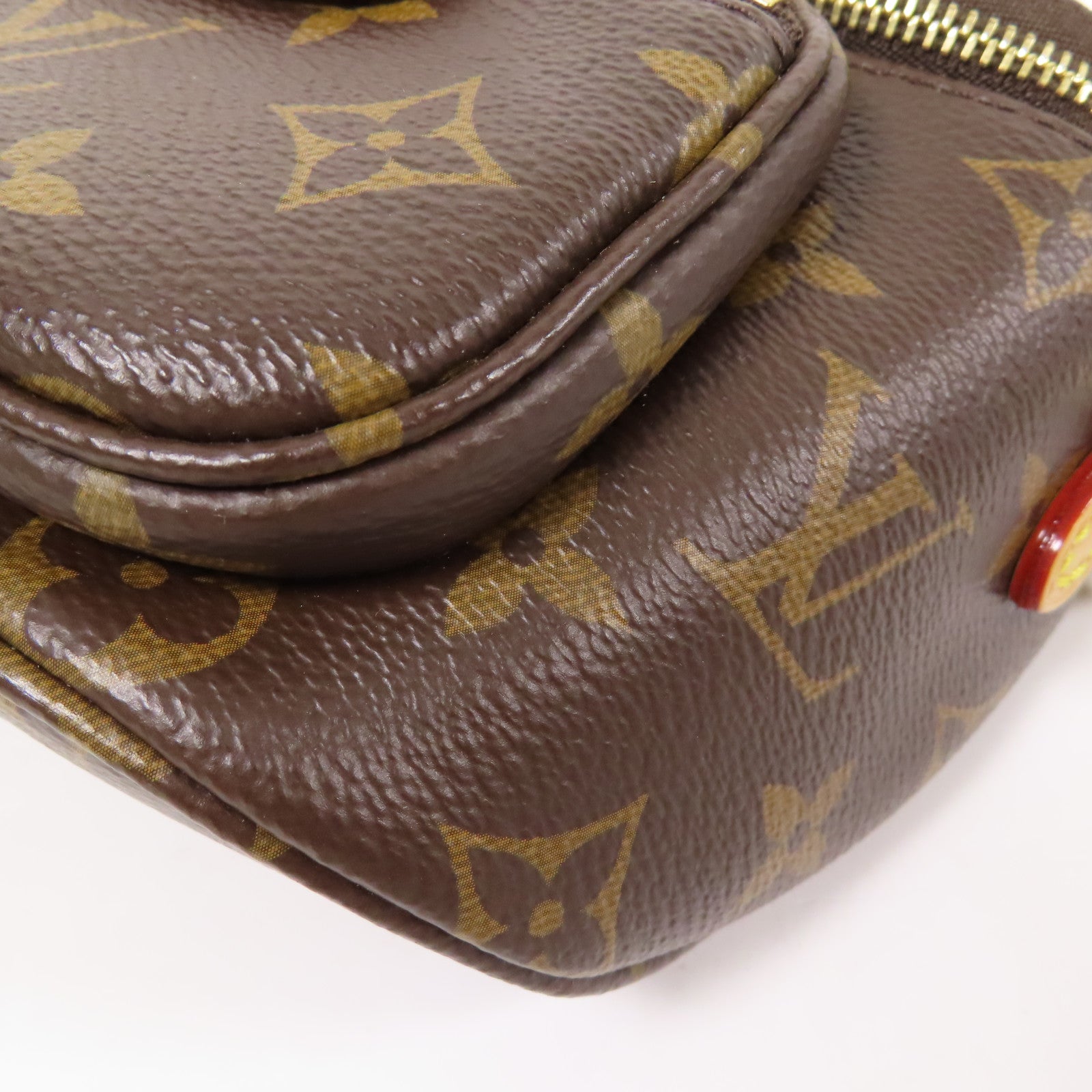 LOUIS VUITTON Monogram Mini Bumbag金扣手挽肩背兩用袋棕色
