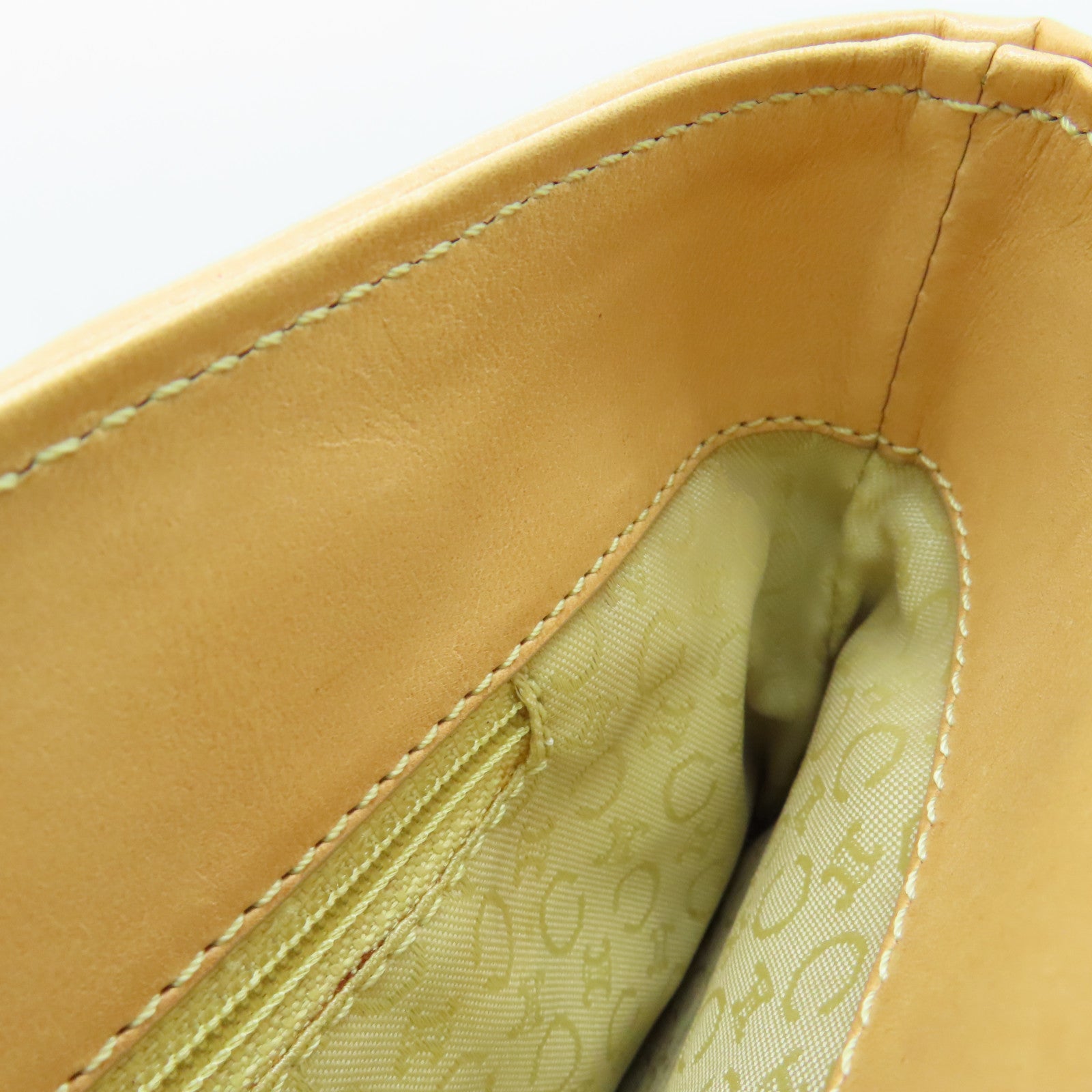 CELINE 麂皮皮革/牛皮皮革Hand Bag金扣手挽袋橙色