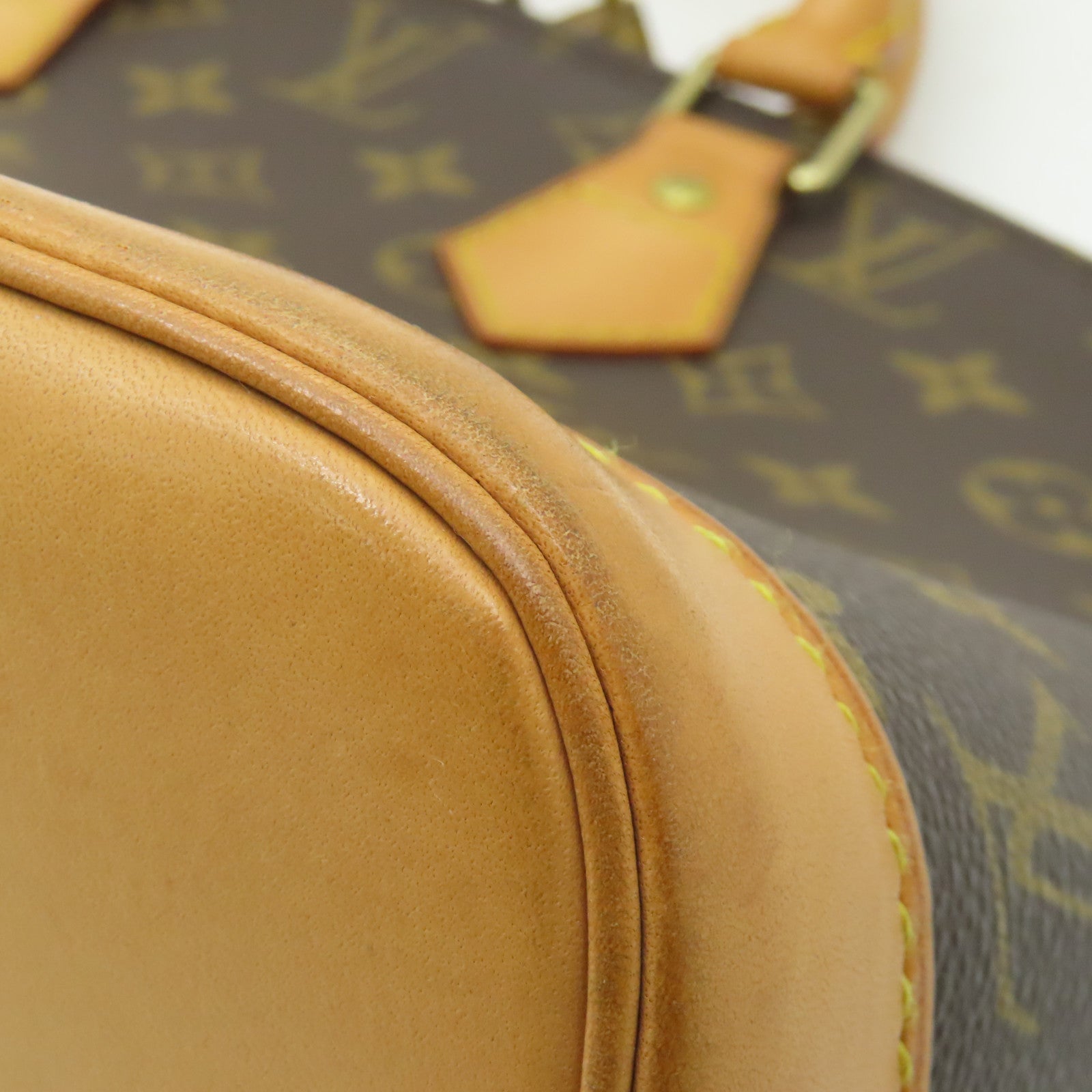 LOUIS VUITTON 【激減優惠】Monogram Alma MM金扣手挽袋棕色