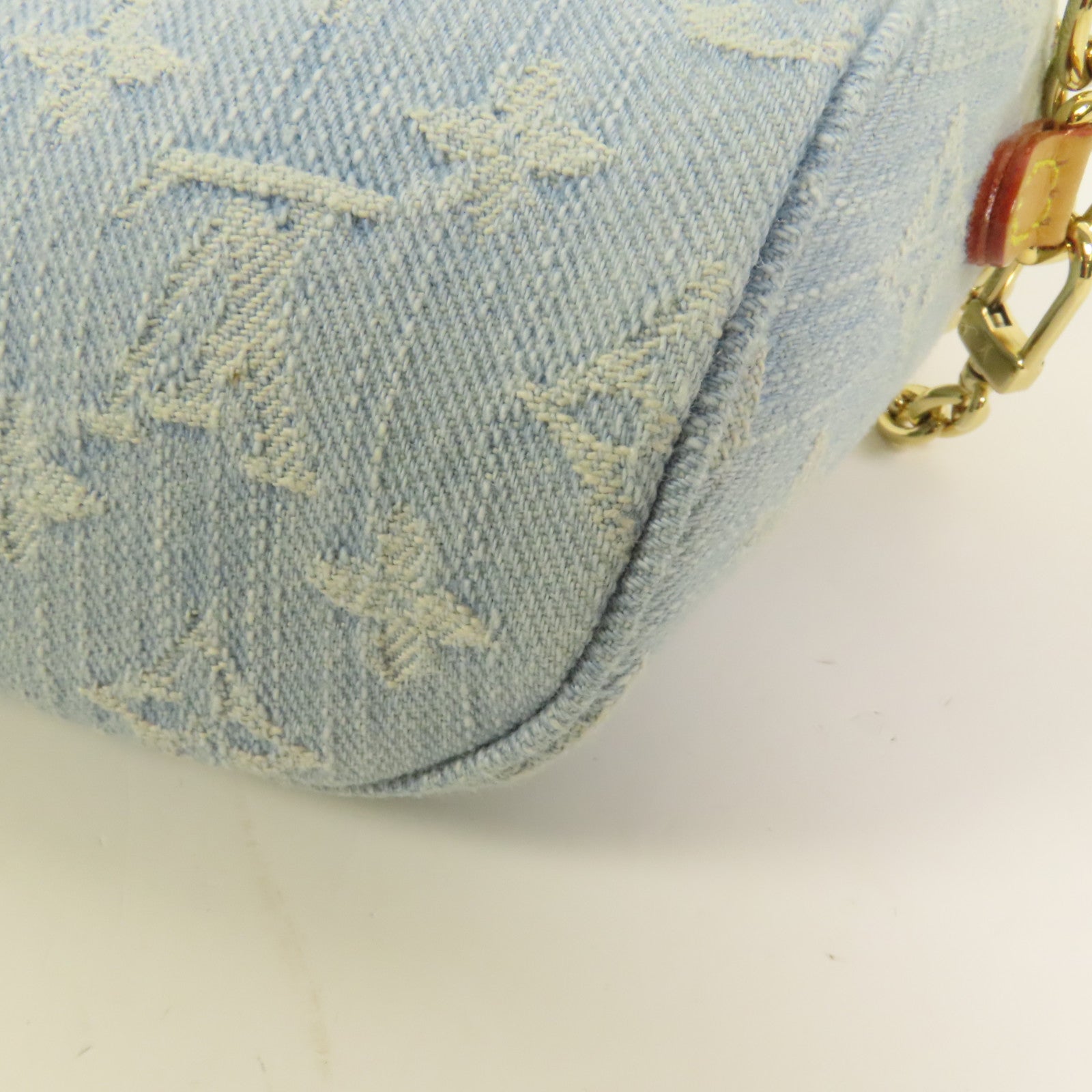 LOUIS VUITTON Monogram Denim Mini Bumbag金扣手挽肩背兩用袋