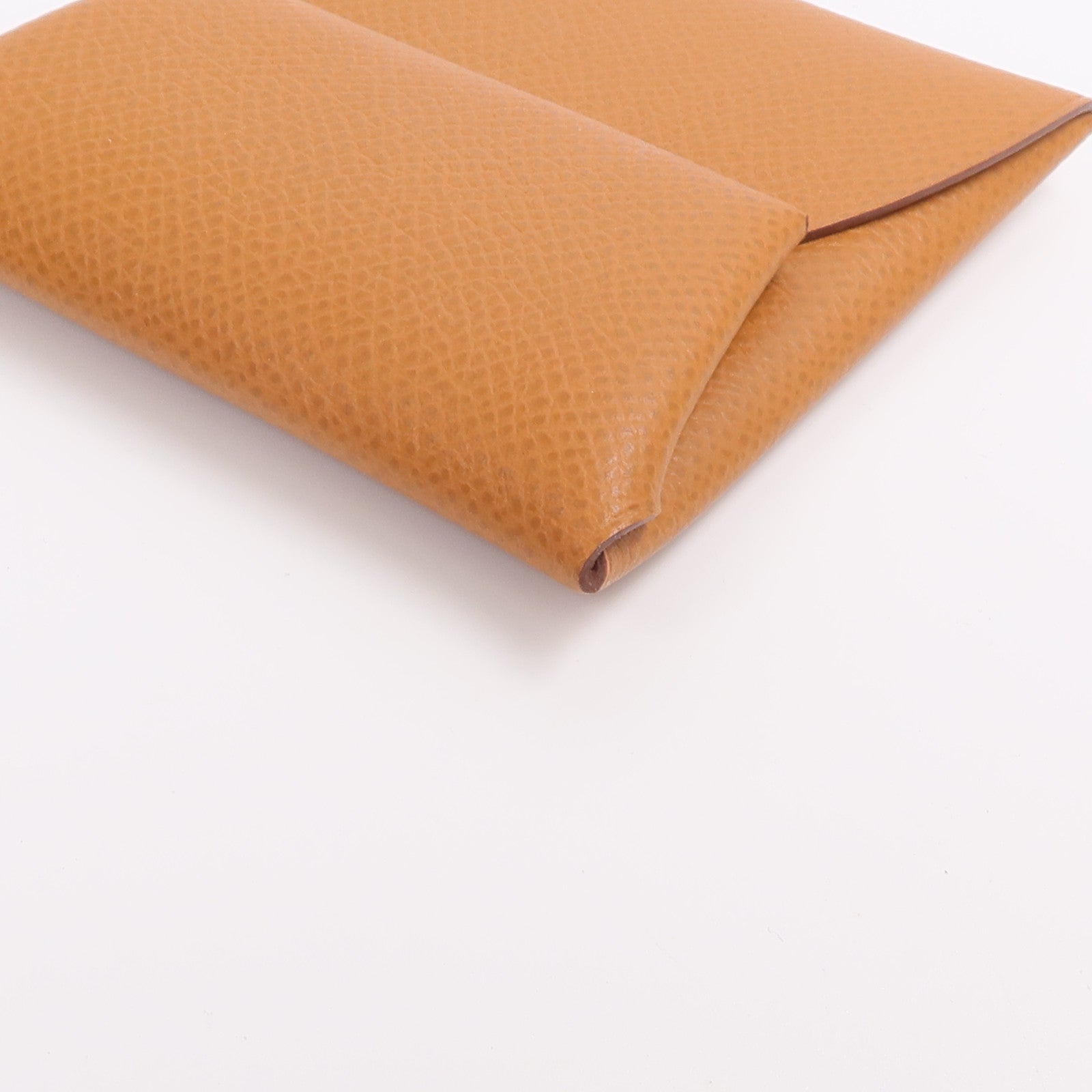 HERMES Epsom皮革Bastia零錢包Gold