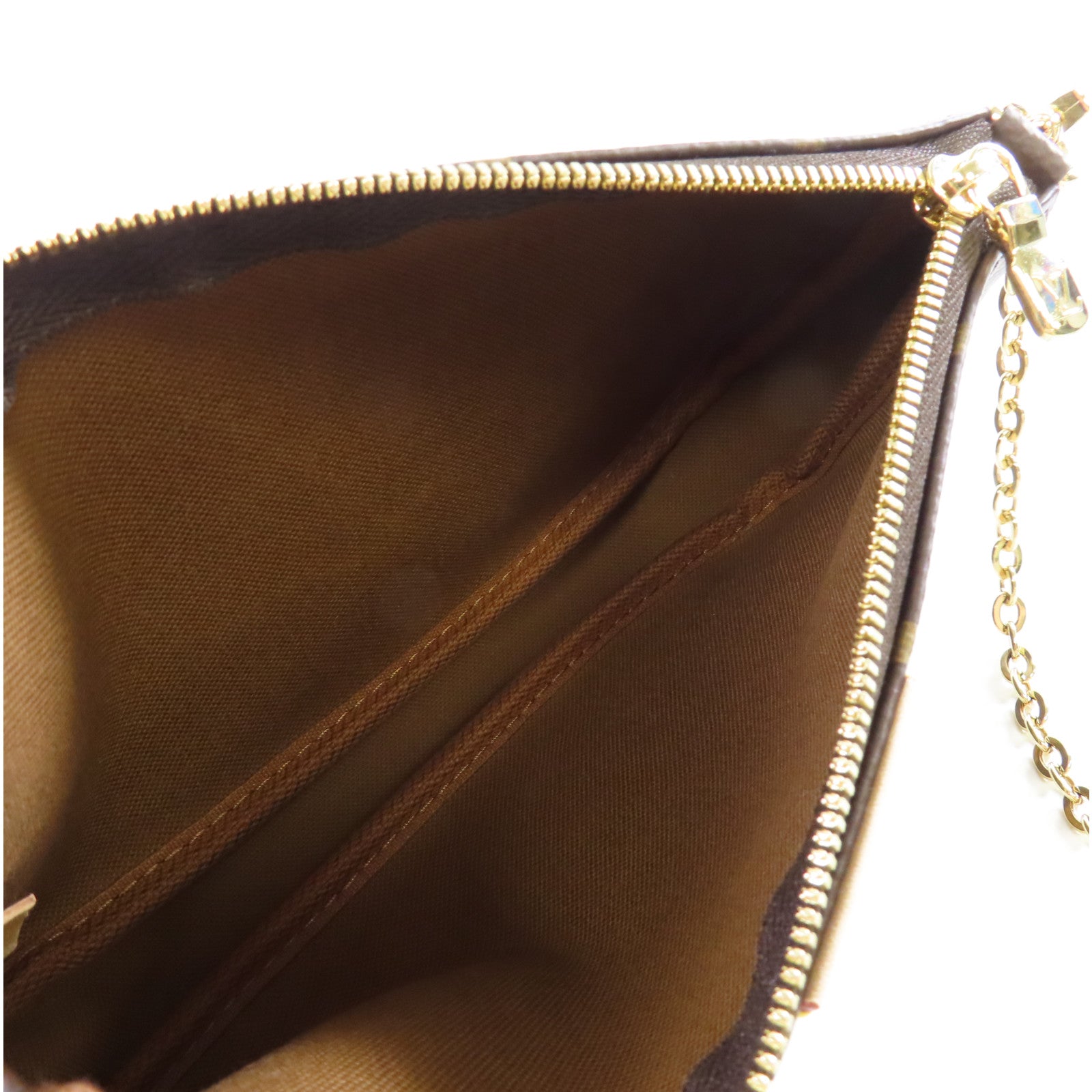 LOUIS VUITTON Monogram Multi Pochette Accessoires Shoulder Bag金扣肩背袋啡色/粉紅色