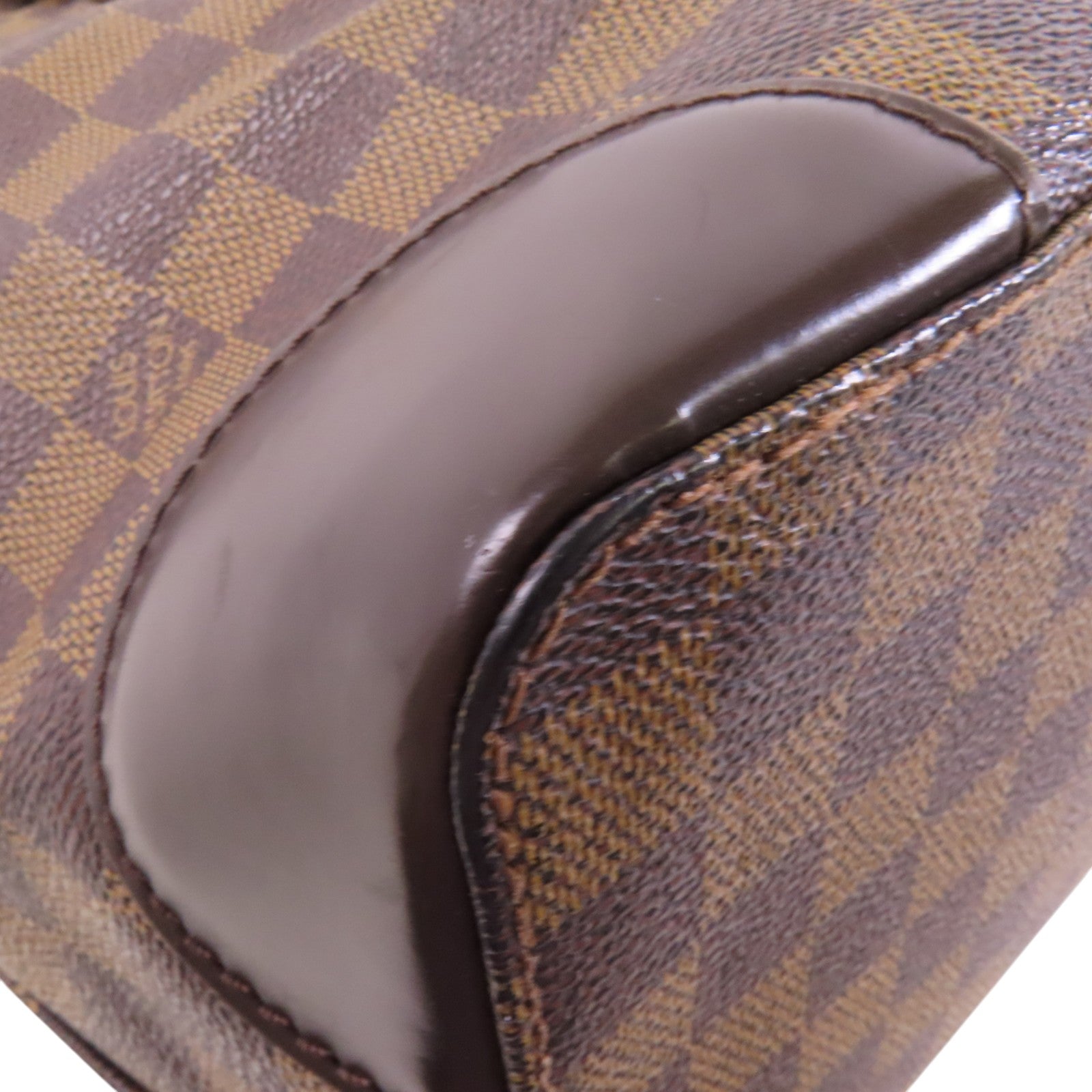 LOUIS VUITTON Damier Ebene Hampstead MM金扣肩背袋