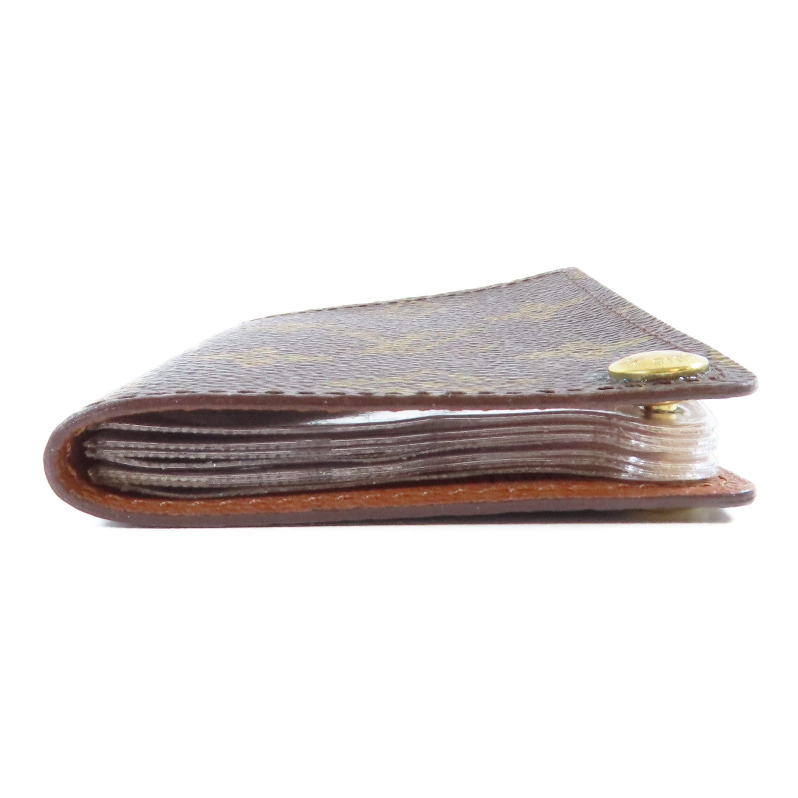 LOUIS VUITTON 【激減優惠】Monogram Porte Cartes Crdit Pression金扣卡片套啡色