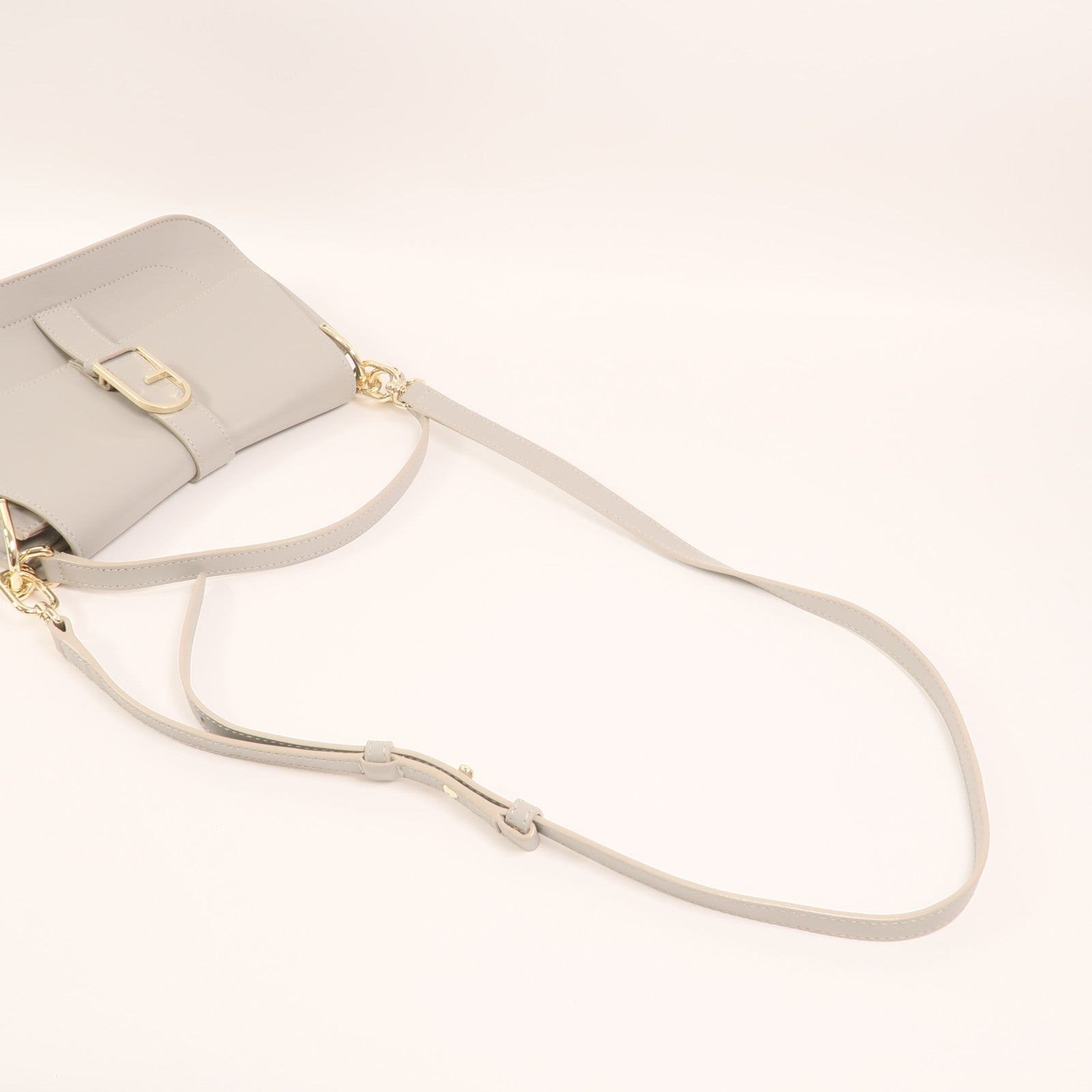 Furla 皮革Shoulder Bag金扣手挽肩背兩用袋