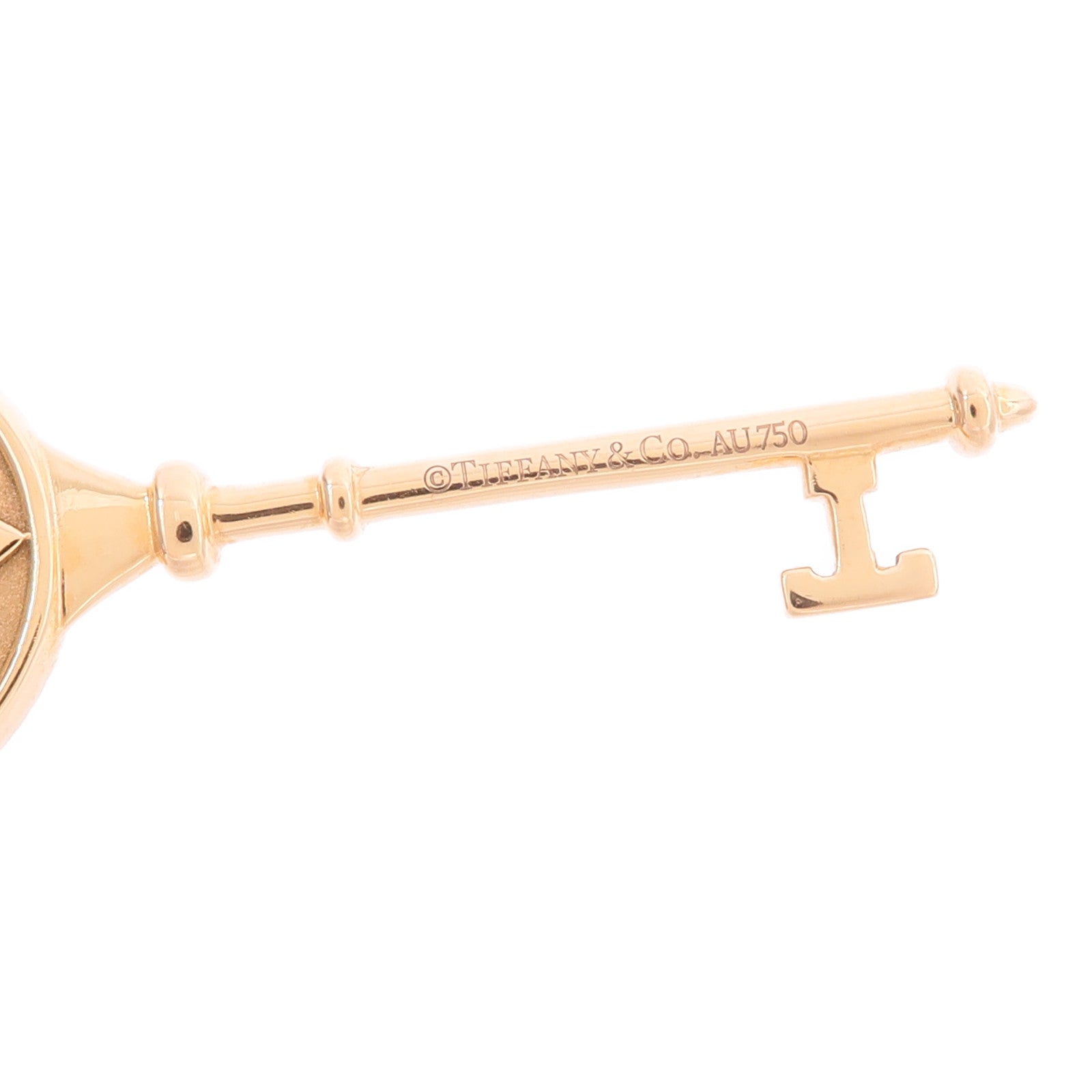 TIFFANY＆CO 18K玫瑰金Star Key Necklace鑽石項鍊