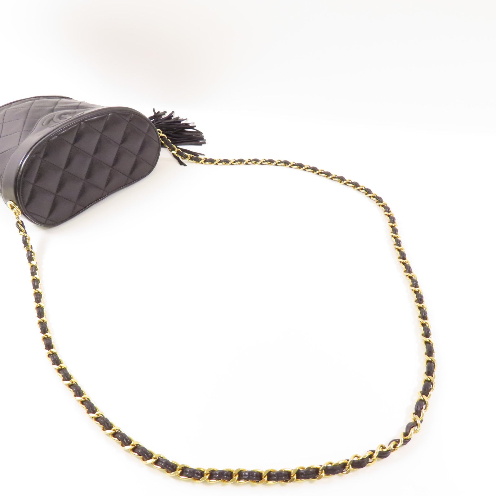 CHANEL 【激減優惠】羊皮皮革Vintage Shoulder金扣鏈帶肩背袋
