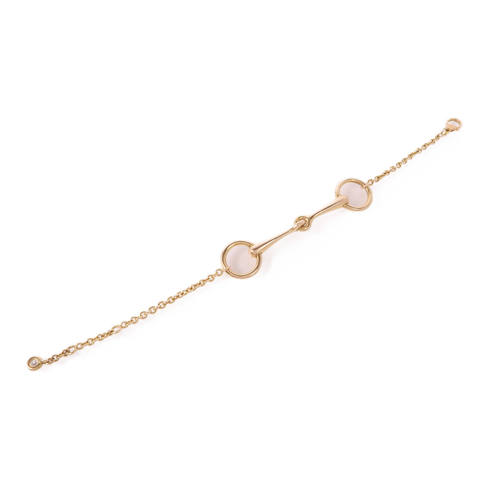 HERMES Filet D'or Bracelet Diamond 18K Yellow Gold