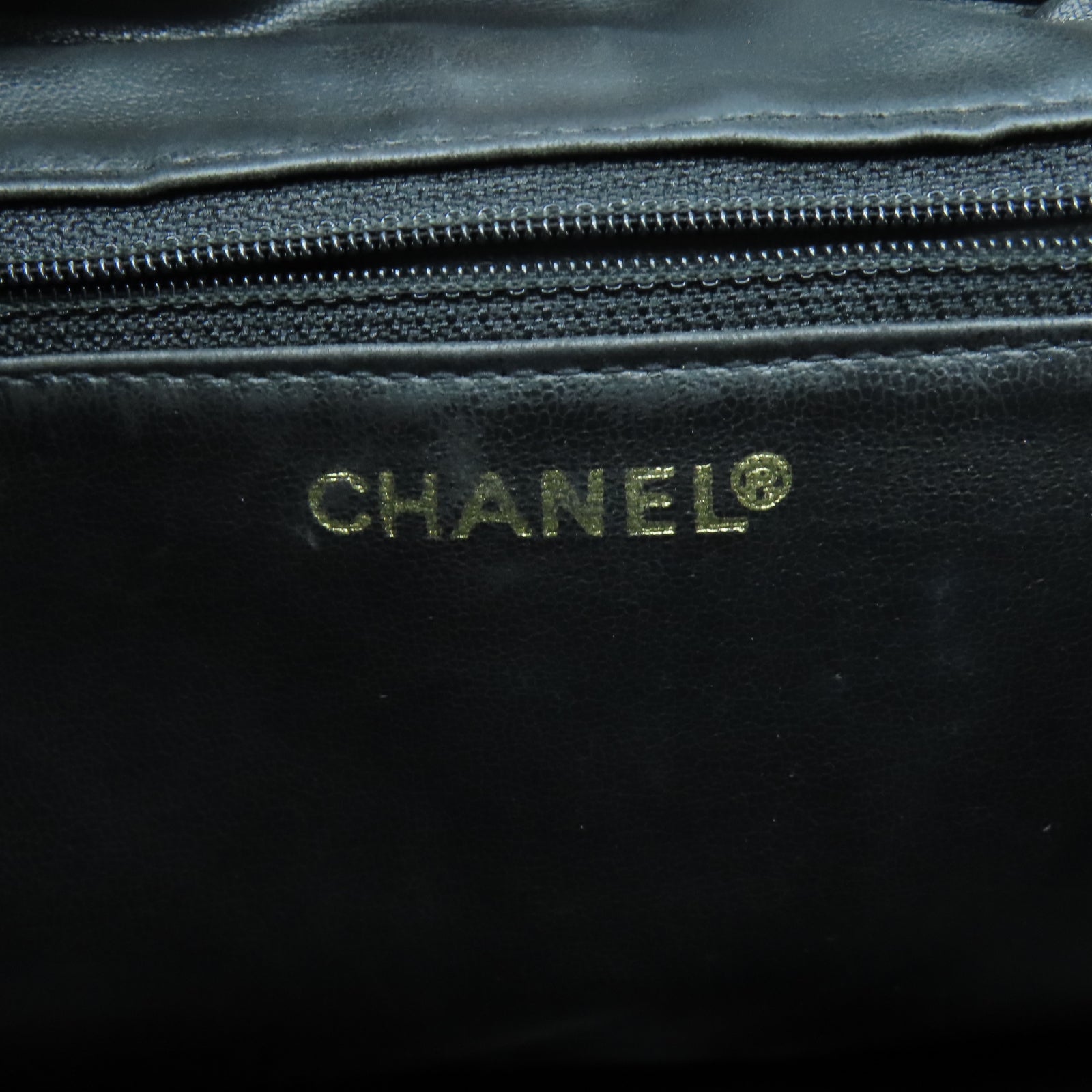 CHANEL 【激減優惠】羊皮皮革Rucksack金扣背包黑色