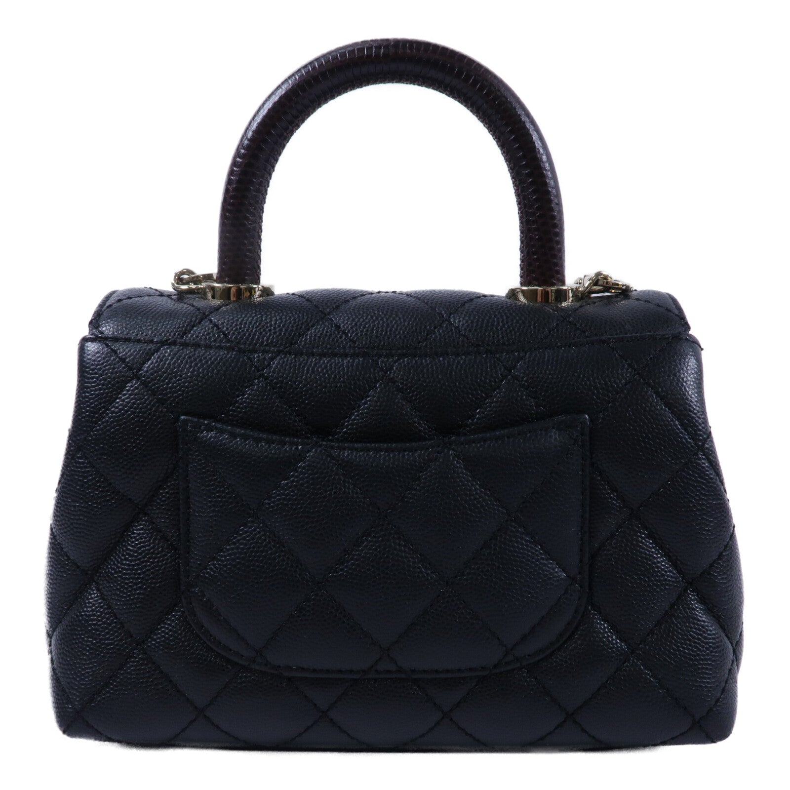 CHANEL 牛皮皮革Mini Coco Handle手挽肩背兩用袋