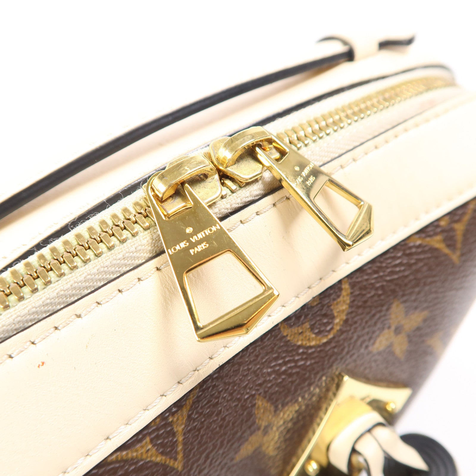 LOUIS VUITTON Monogram Saintonge金扣手挽肩背兩用袋