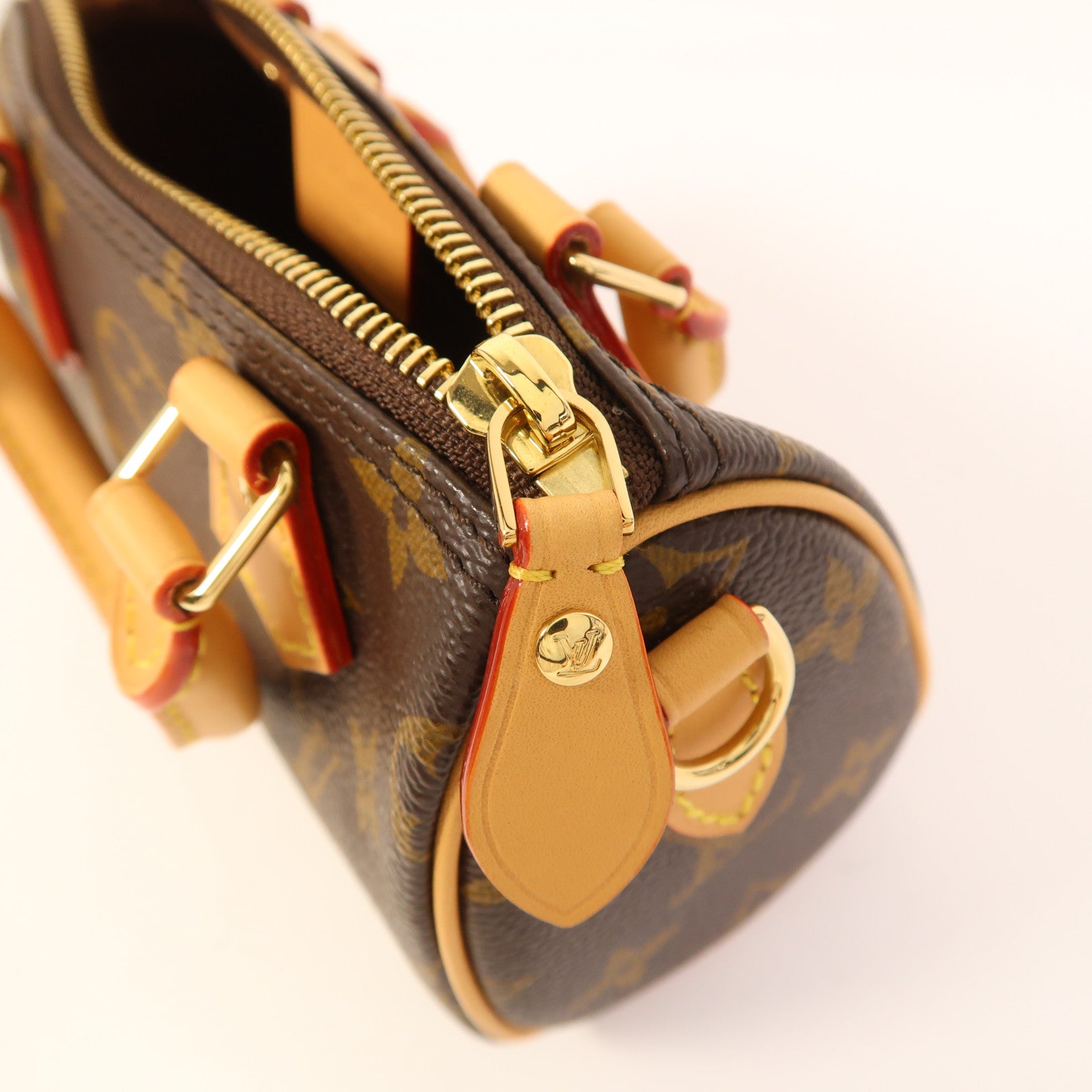 LOUIS VUITTON Monogram Nano Speedy金扣手挽肩背兩用袋