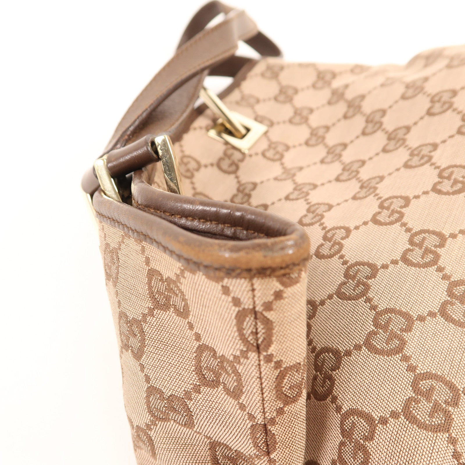 GUCCI 帆布Tote Bag金扣手挽袋
