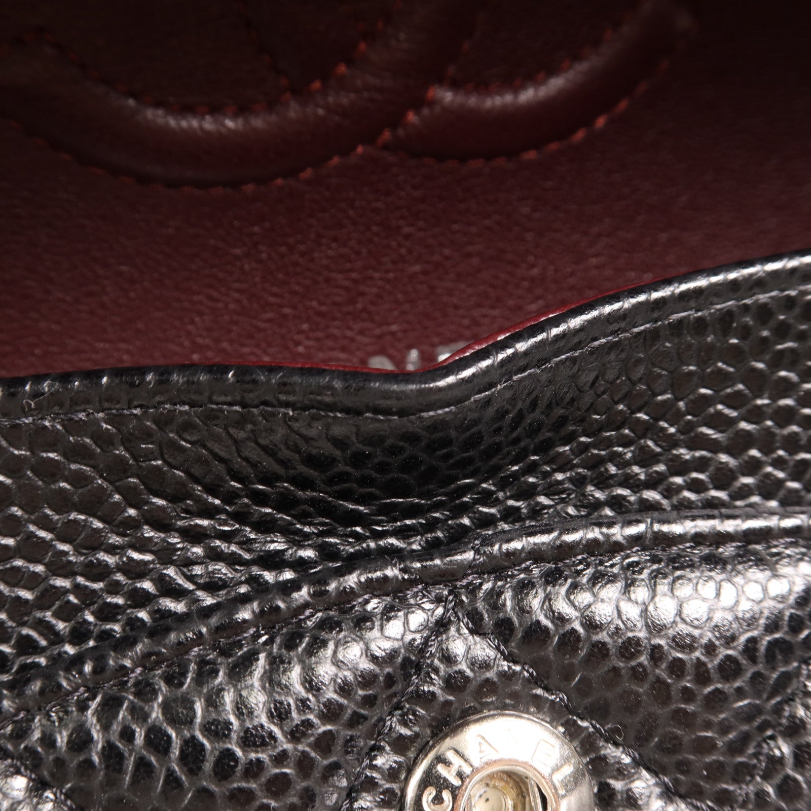 CHANEL 牛皮皮革Classic 23銀扣鏈帶肩背袋