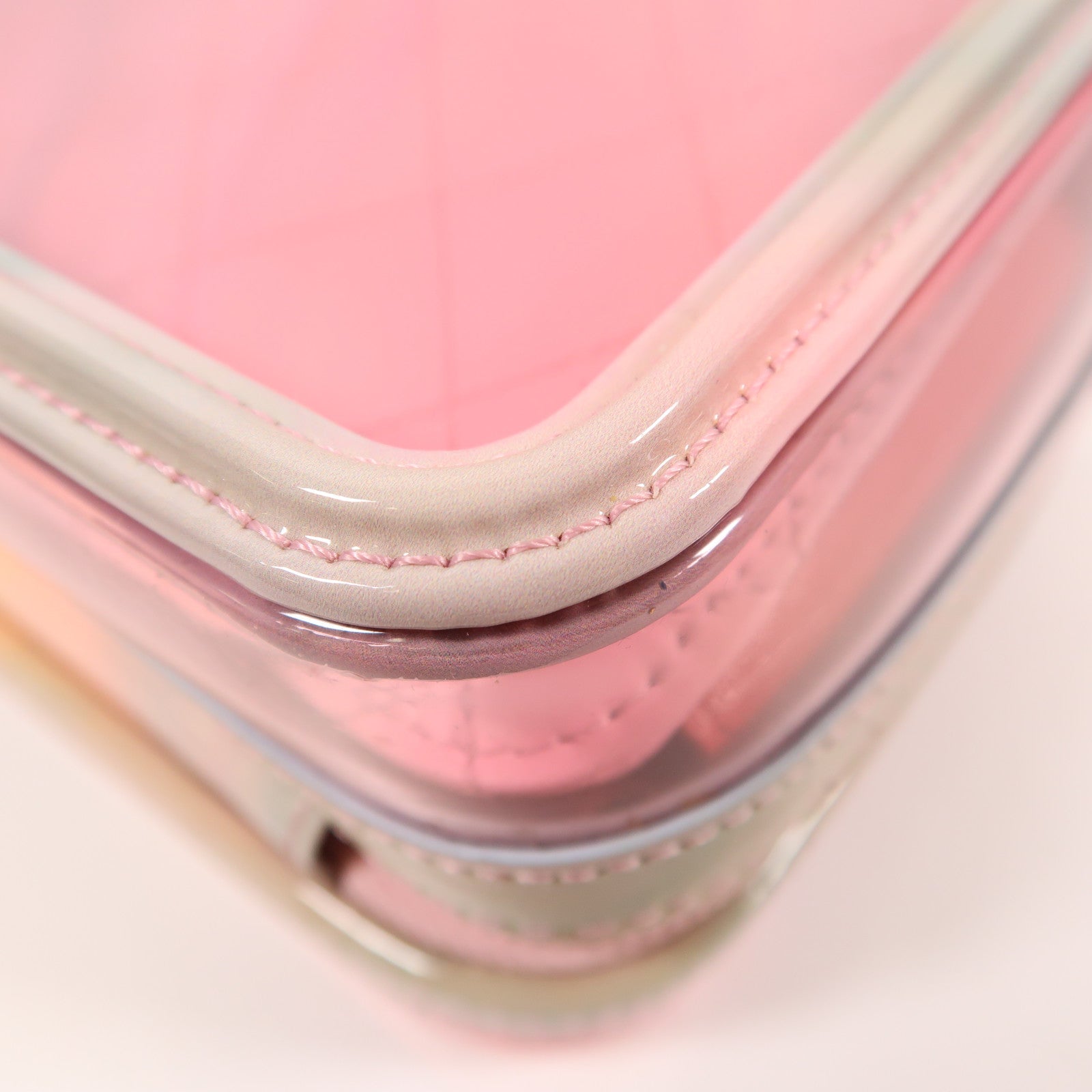 CHANEL PVC Vanity Case銀扣手挽肩背兩用袋