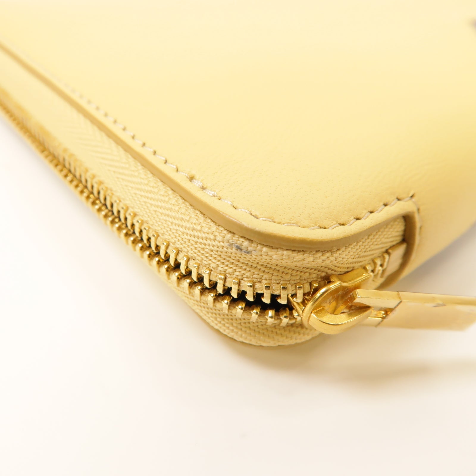 CELINE 牛皮皮革Long Wallet金扣長錢包藍色/米色