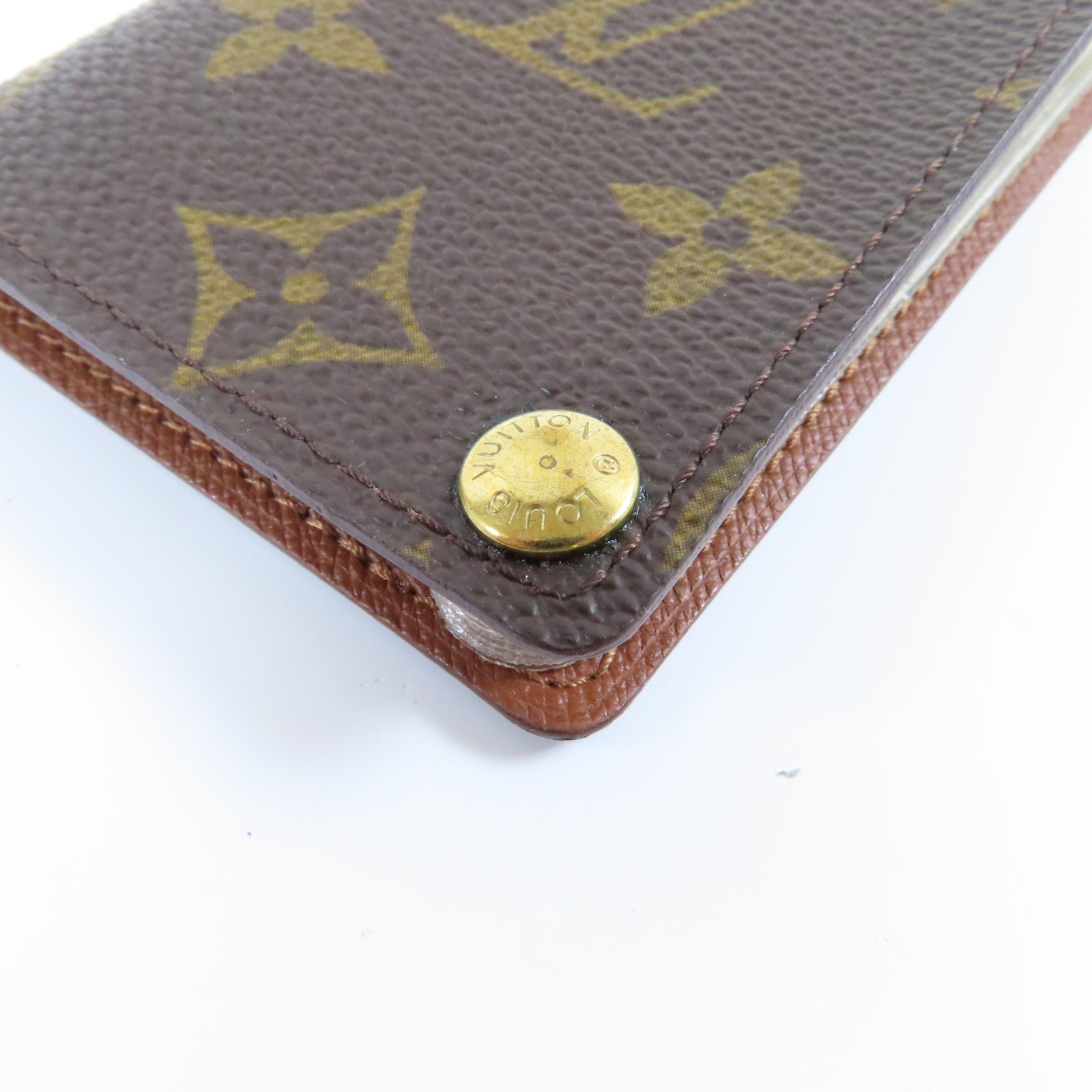 LOUIS VUITTON 【激減優惠】Monogram Porte Cartes Crdit Pression金扣卡片套啡色