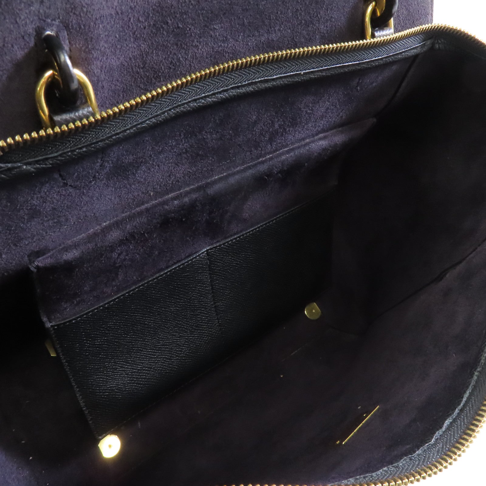 CELINE 牛皮皮革Belt Bag Mini金扣手挽肩背兩用袋黑色