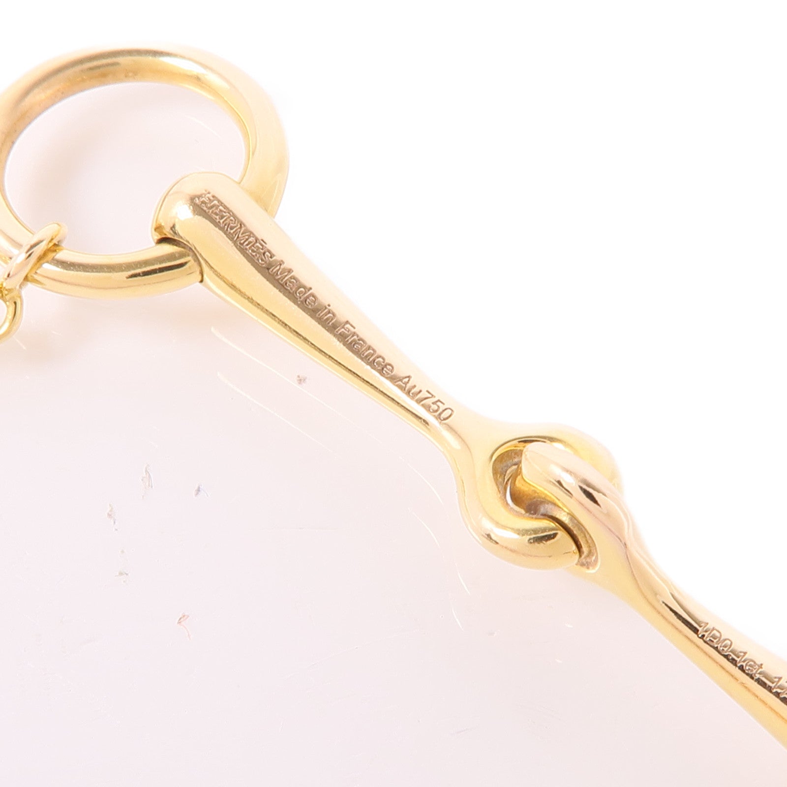 HERMES 18K黃金Filet D'or Bracelet鑽石手鏈