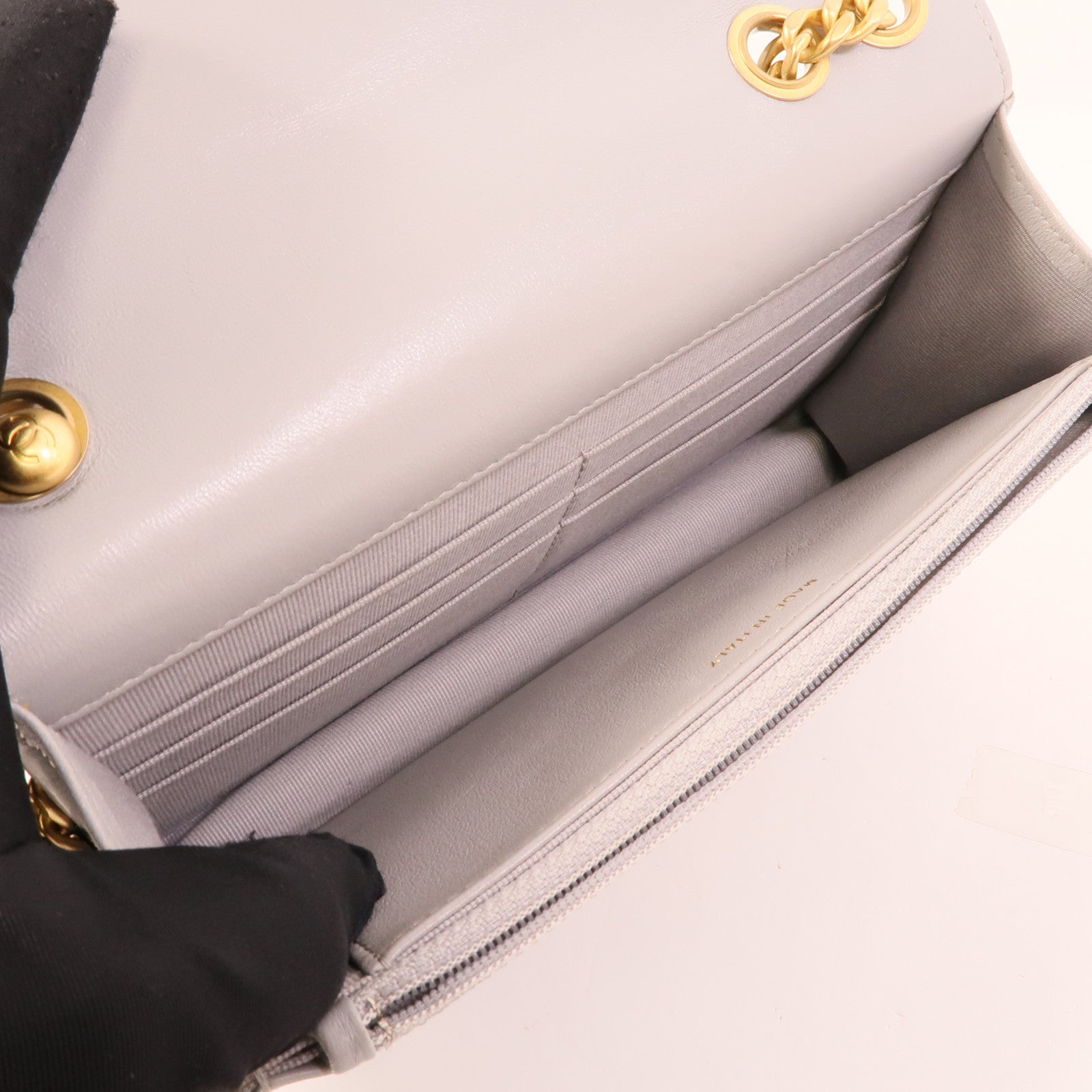CHANEL 羊皮皮革WOC Wallet On Chain鏈帶肩背袋