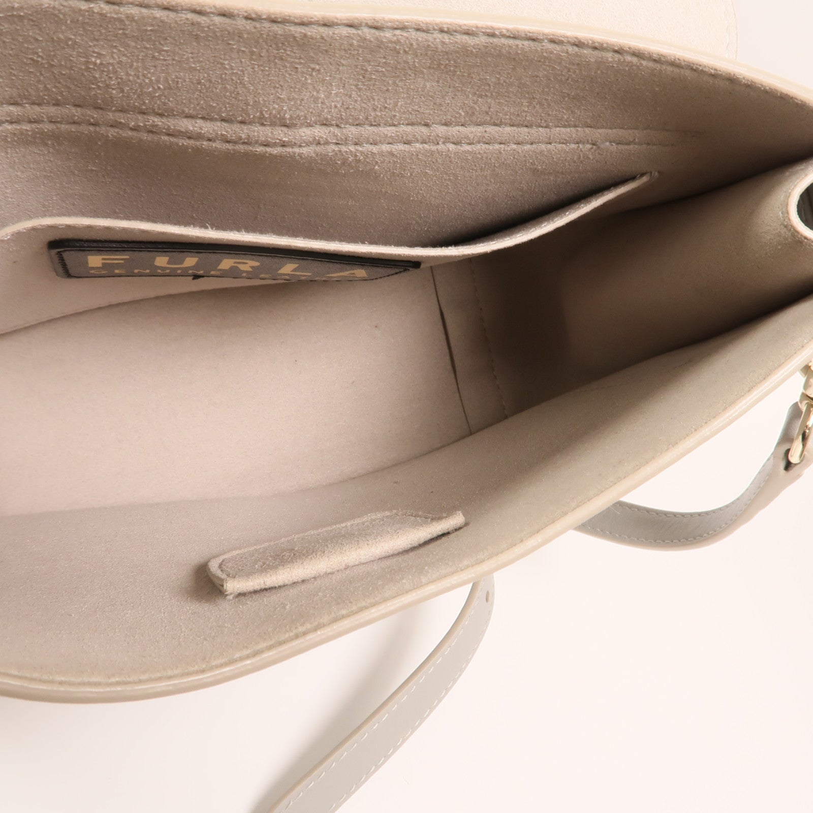 Furla 皮革Shoulder Bag金扣手挽肩背兩用袋
