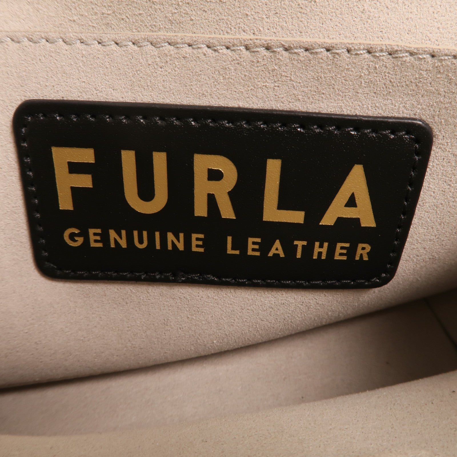 Furla 皮革Shoulder Bag金扣手挽肩背兩用袋