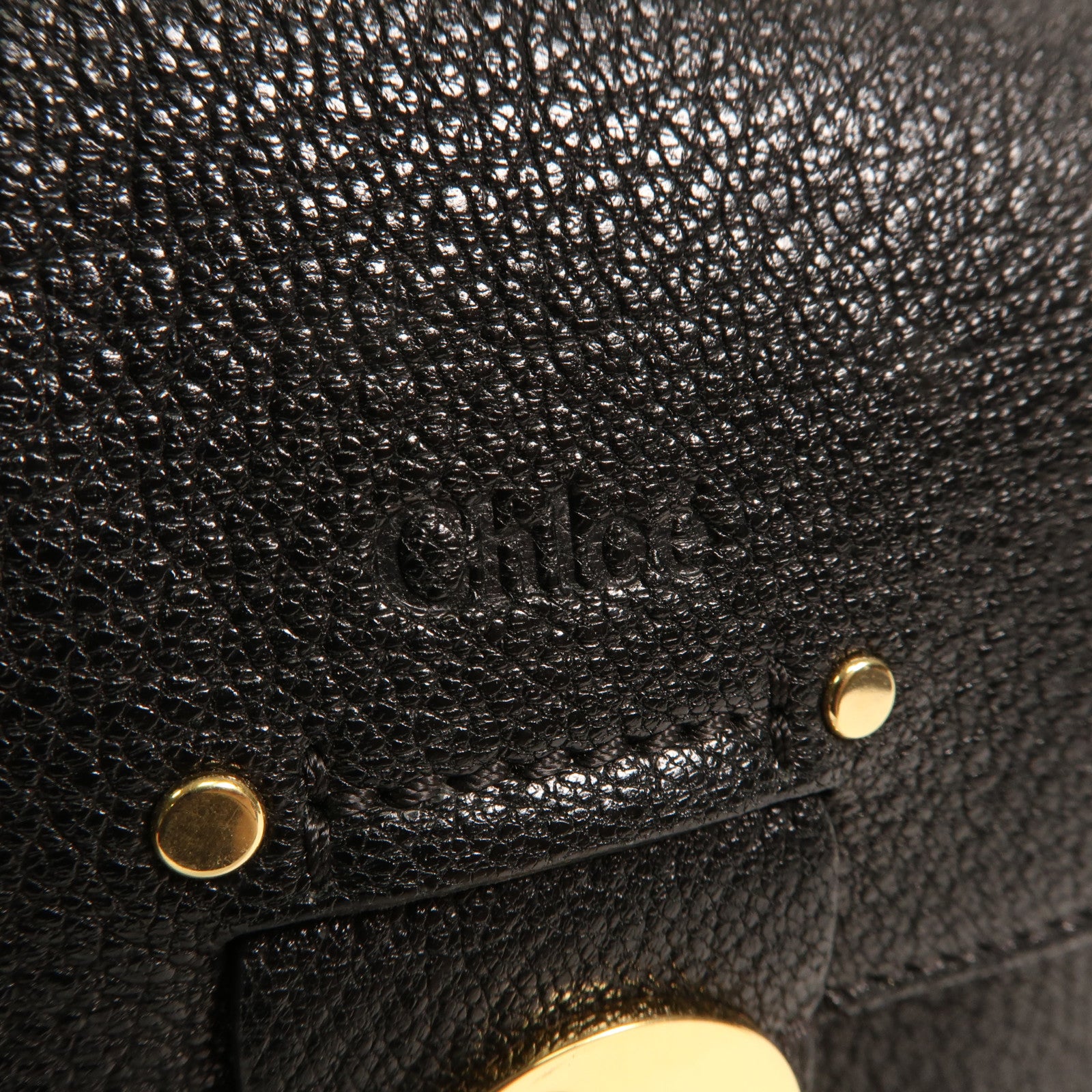 Chloe 牛皮皮革Tess金扣肩背袋