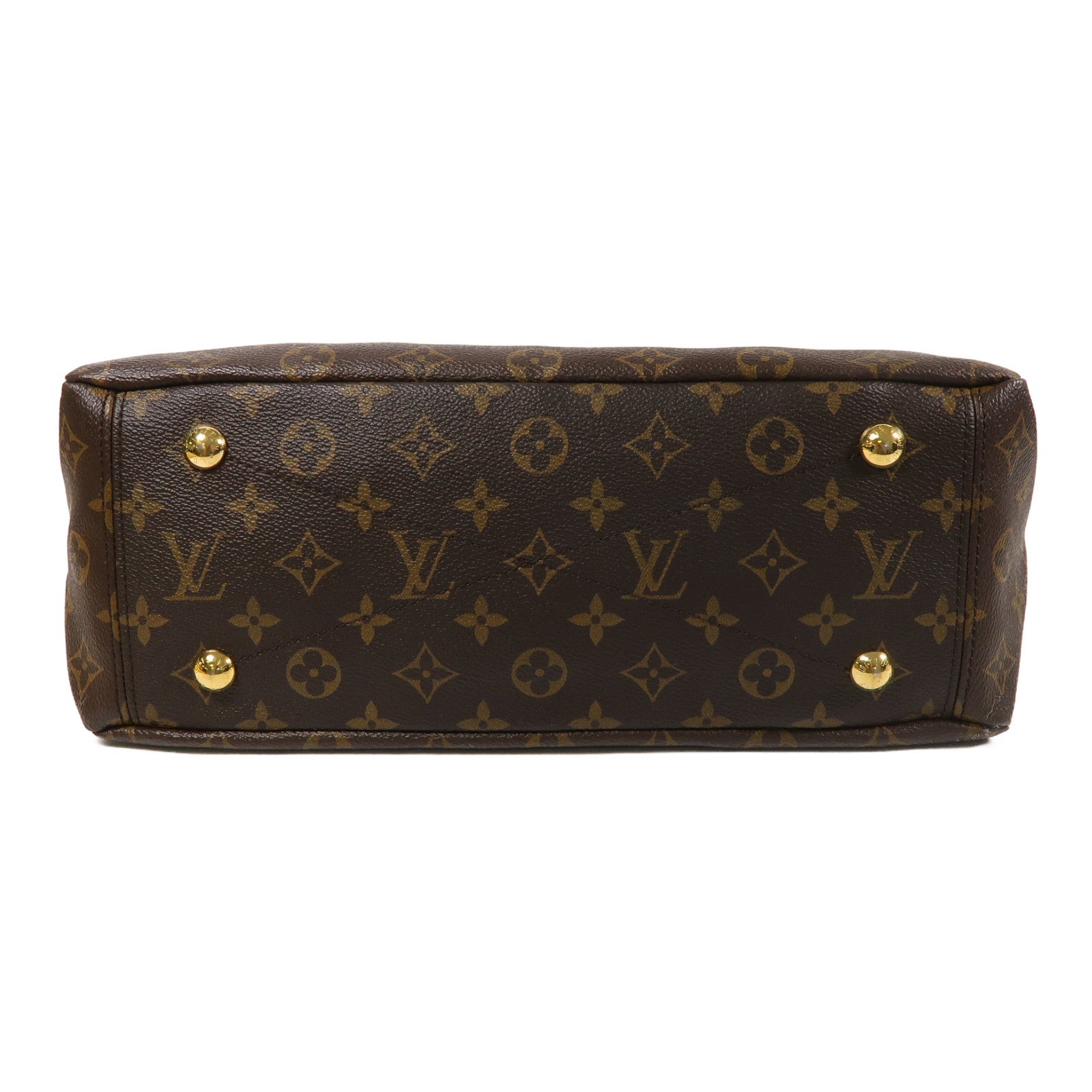 LOUIS VUITTON Monogram Pallas金扣手挽肩背兩用袋棕色/紫色