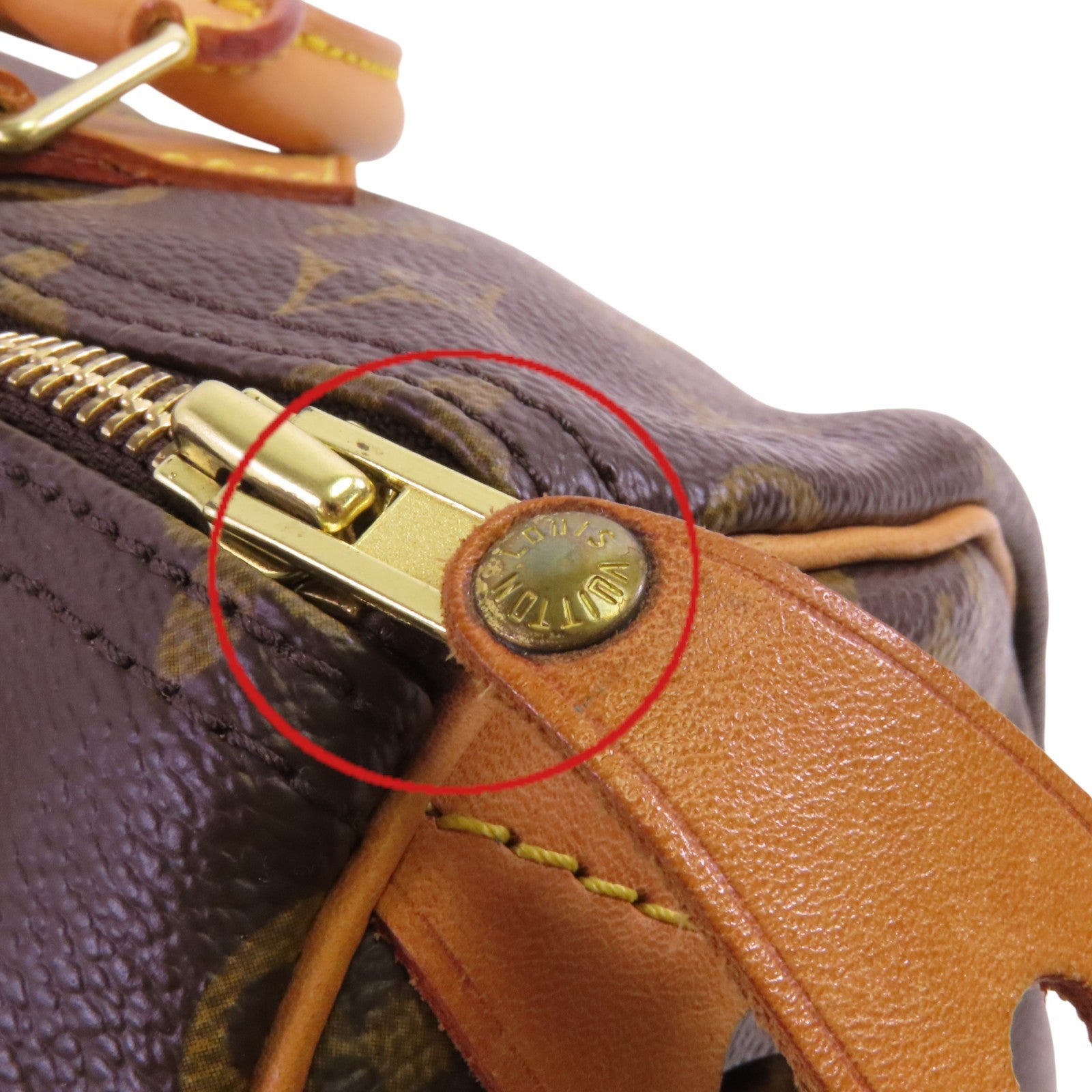 LOUIS VUITTON Monogram Speedy 30金扣手挽袋