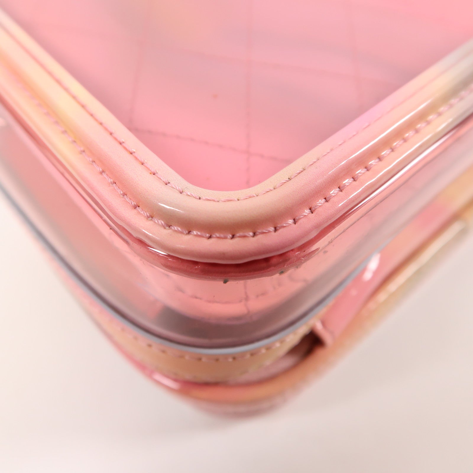 CHANEL PVC Vanity Case銀扣手挽肩背兩用袋