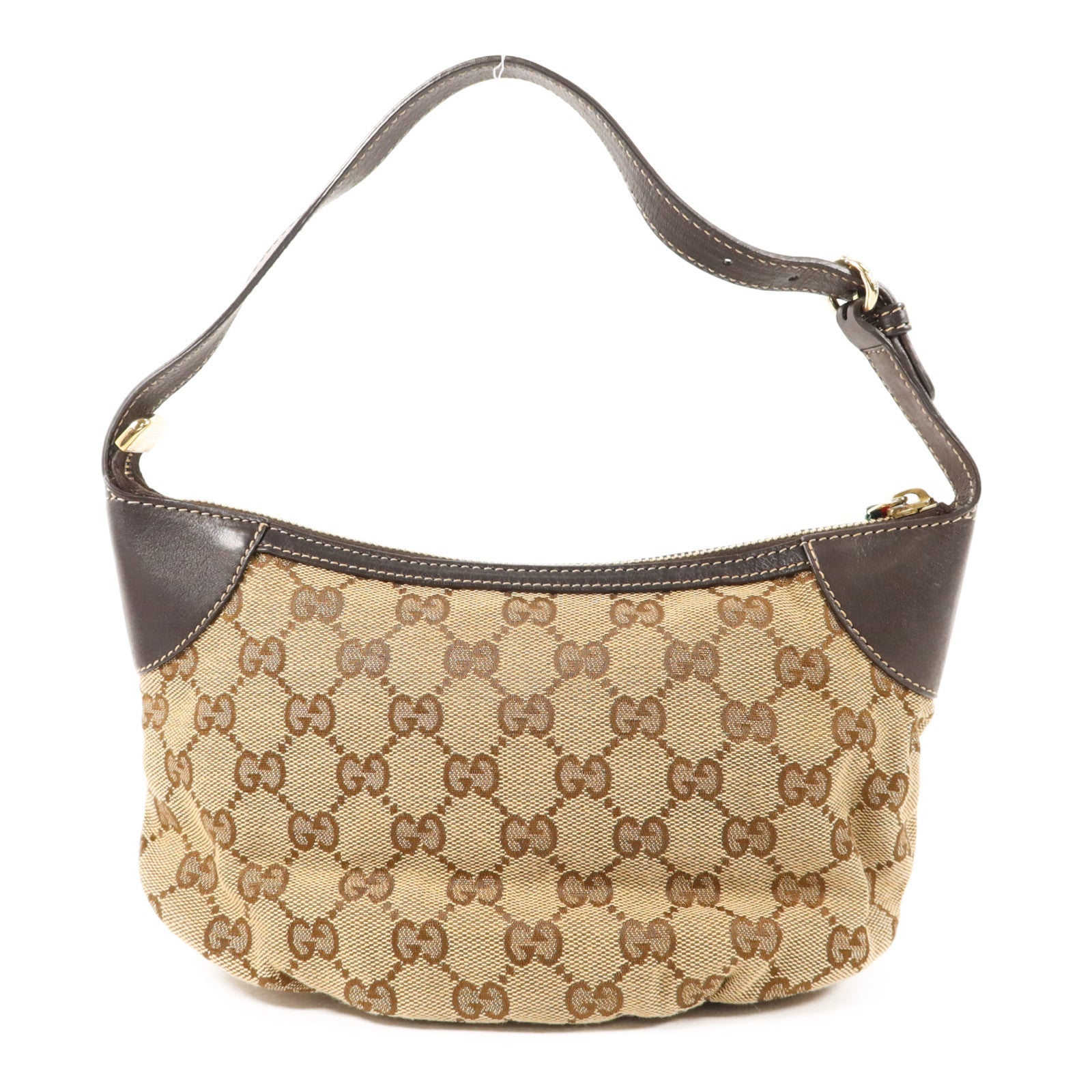 GUCCI 帆布Accessory Pouch Sherry Line Vintage金扣手挽袋