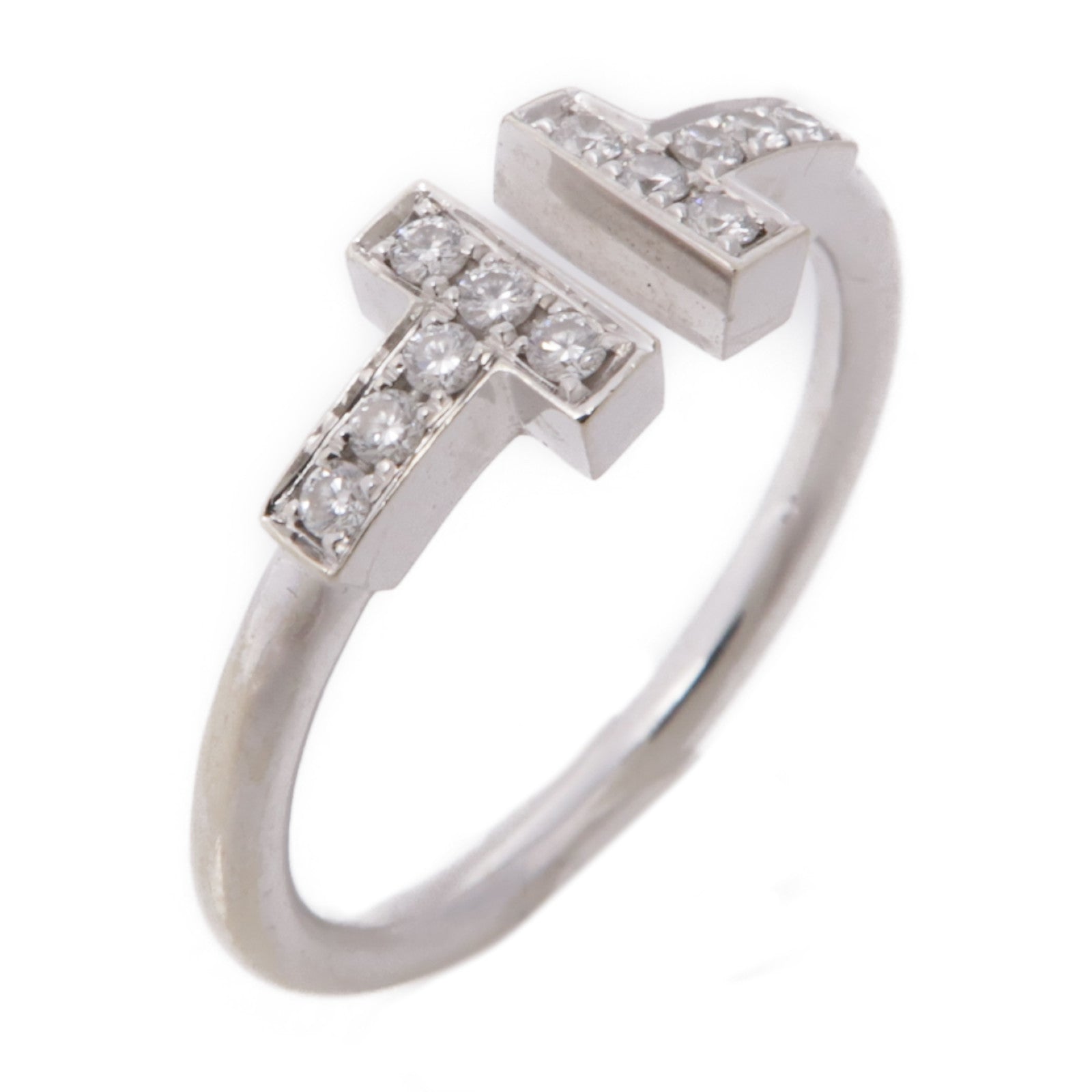 JEWELRY 18K白金T Ring鑽石戒指US#6