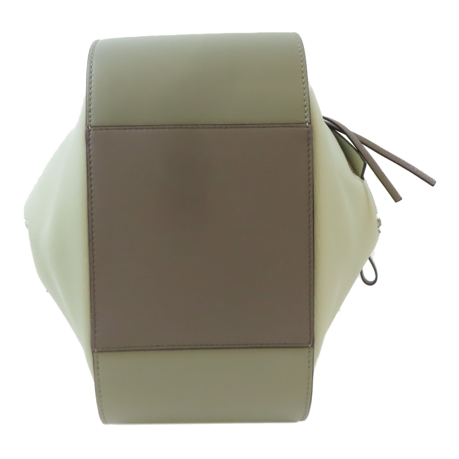 LOEWE 牛皮皮革Hammock Bag銀扣手挽肩背兩用袋灰色/淺綠色