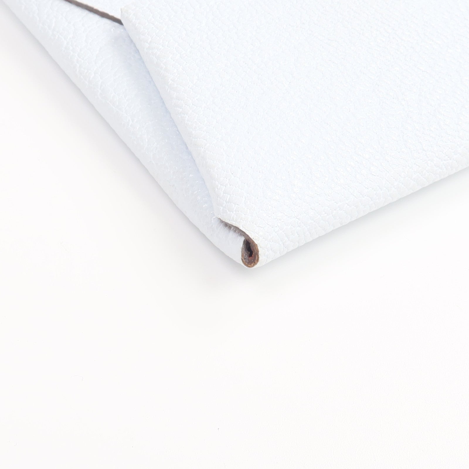 HERMES Chevre皮革Bastia銀扣零錢包Bleu Brume/Cuivre