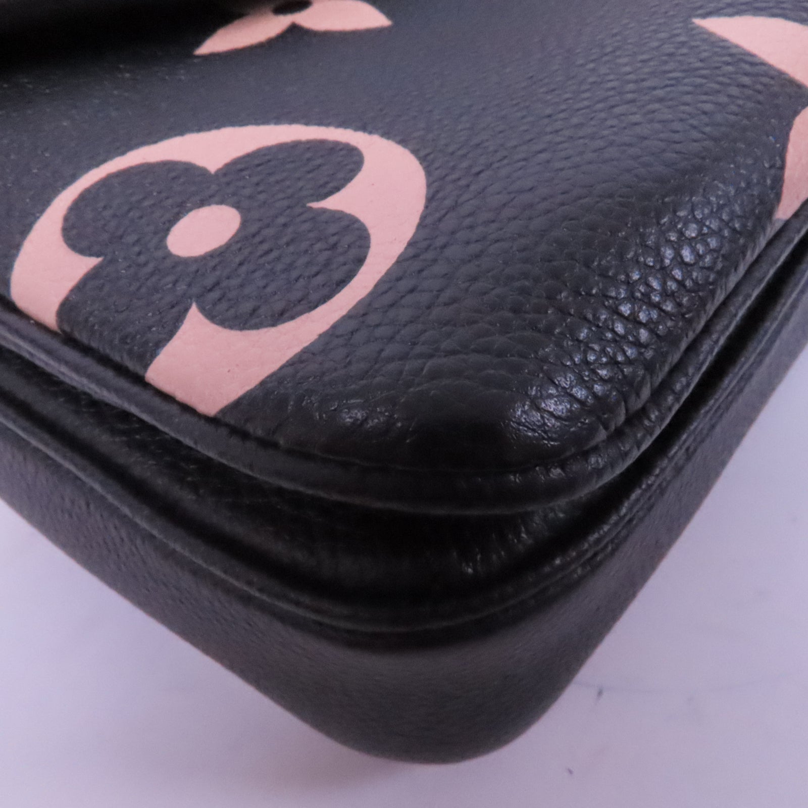 LOUIS VUITTON Monogram Empreinte Pochette Metis金扣手挽肩背两用袋黑色