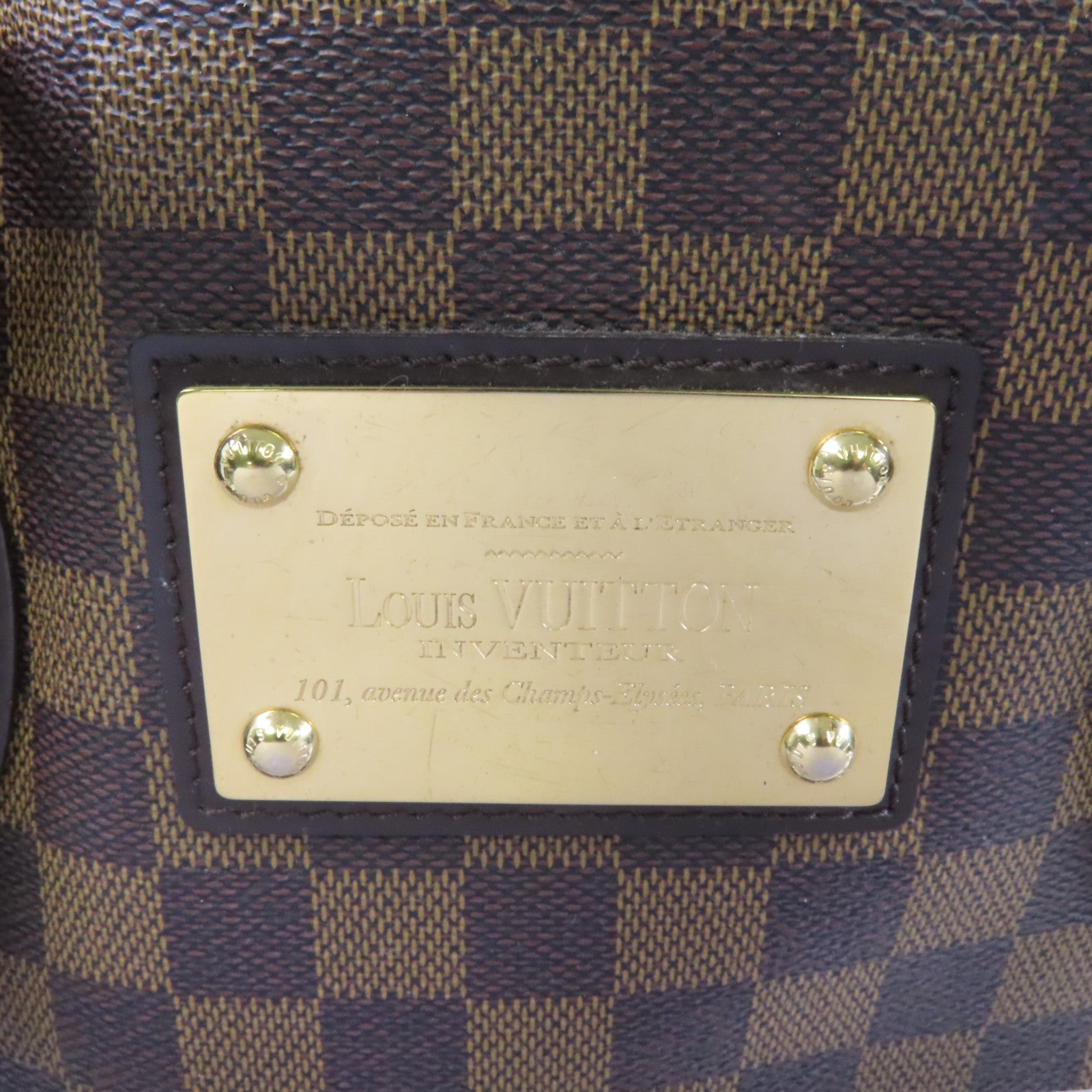 LOUIS VUITTON 【激減優惠】Damier Ebene Hampstead MM金扣肩背袋