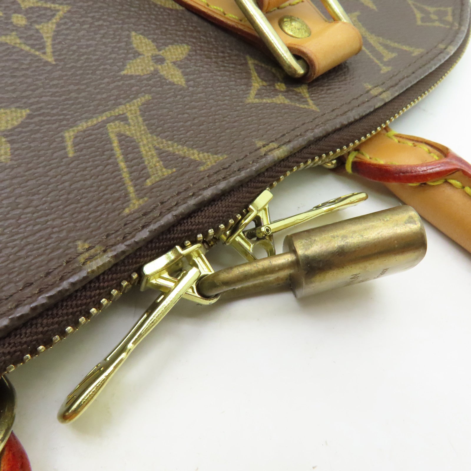 LOUIS VUITTON 【激減優惠】Monogram Alma MM金扣手挽袋棕色