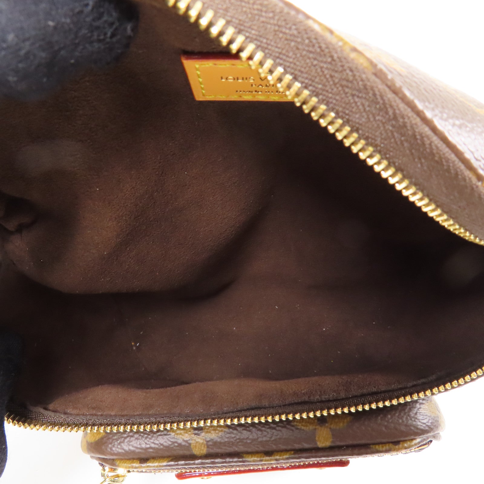 LOUIS VUITTON Monogram Mini Bumbag金扣手挽肩背兩用袋棕色