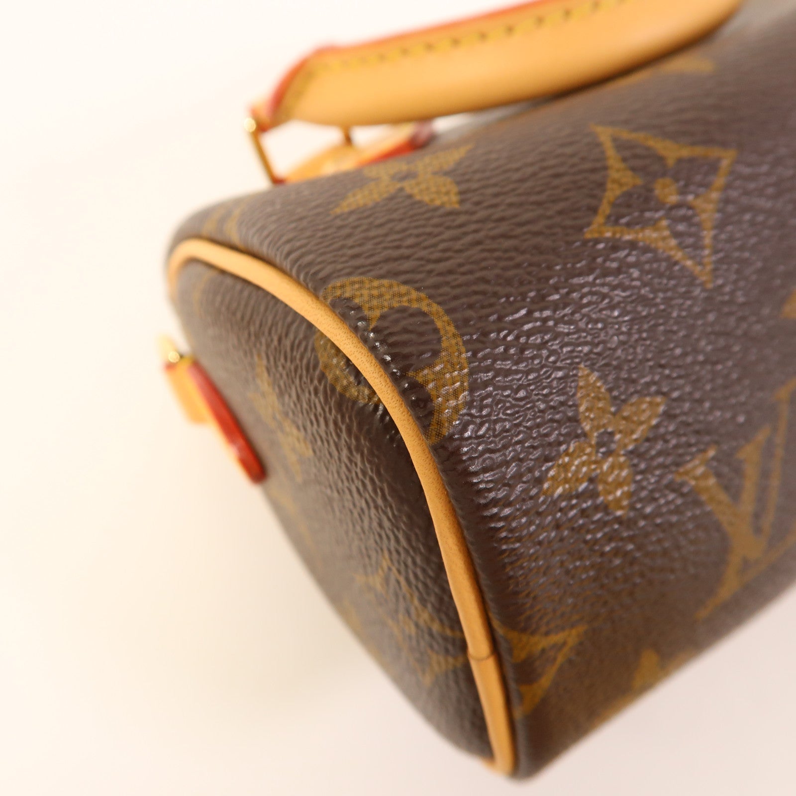 LOUIS VUITTON Monogram Nano Speedy金扣手挽肩背兩用袋