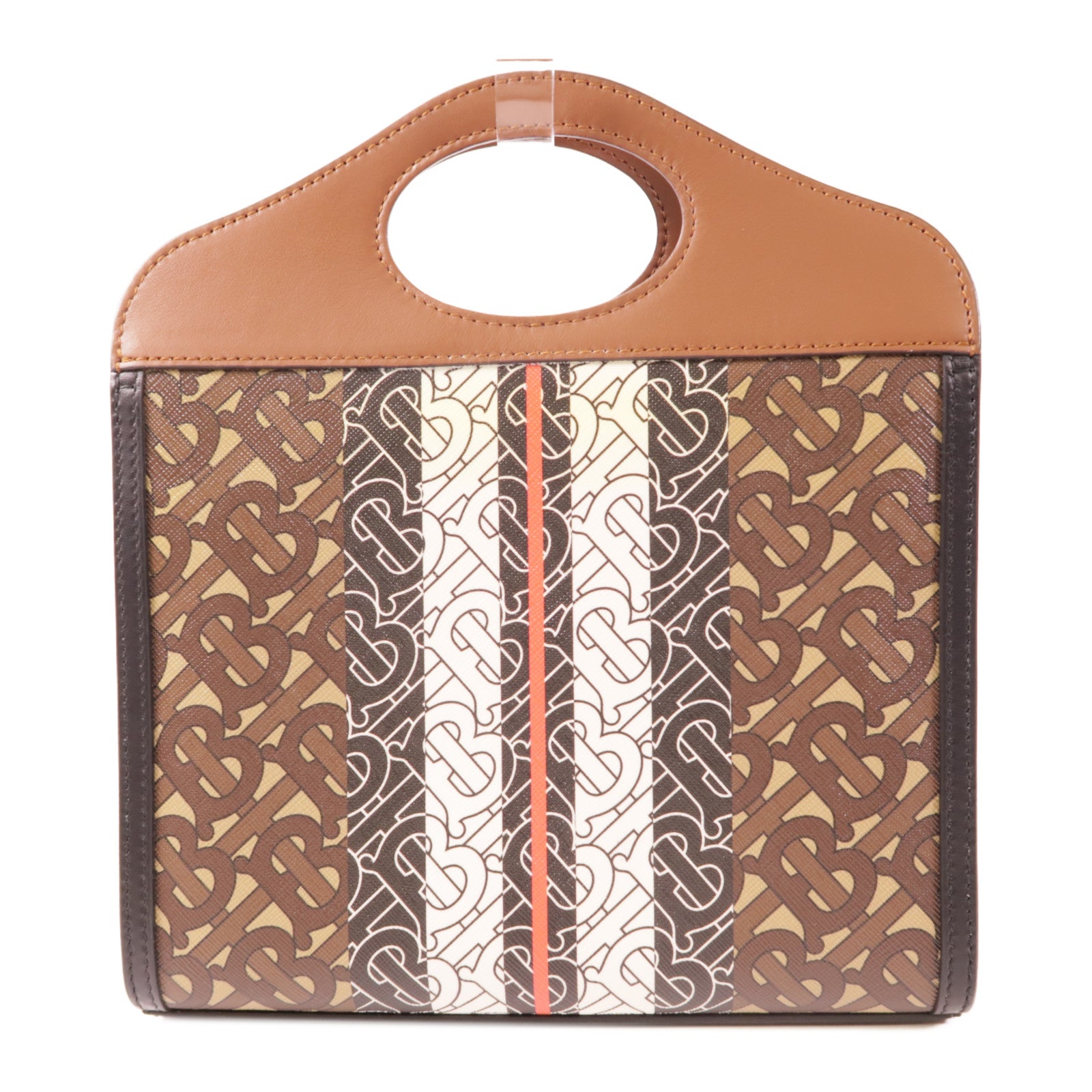 BURBERRY 塗層帆布Shoulder Bag金扣手挽肩背兩用袋