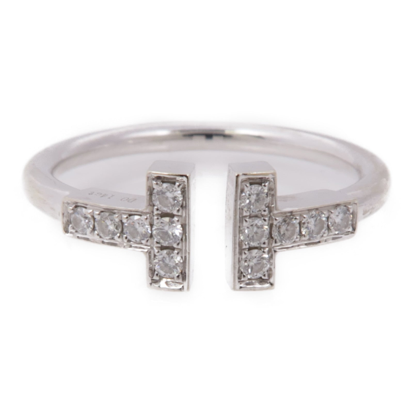 JEWELRY 18K白金T Ring鑽石戒指US#6